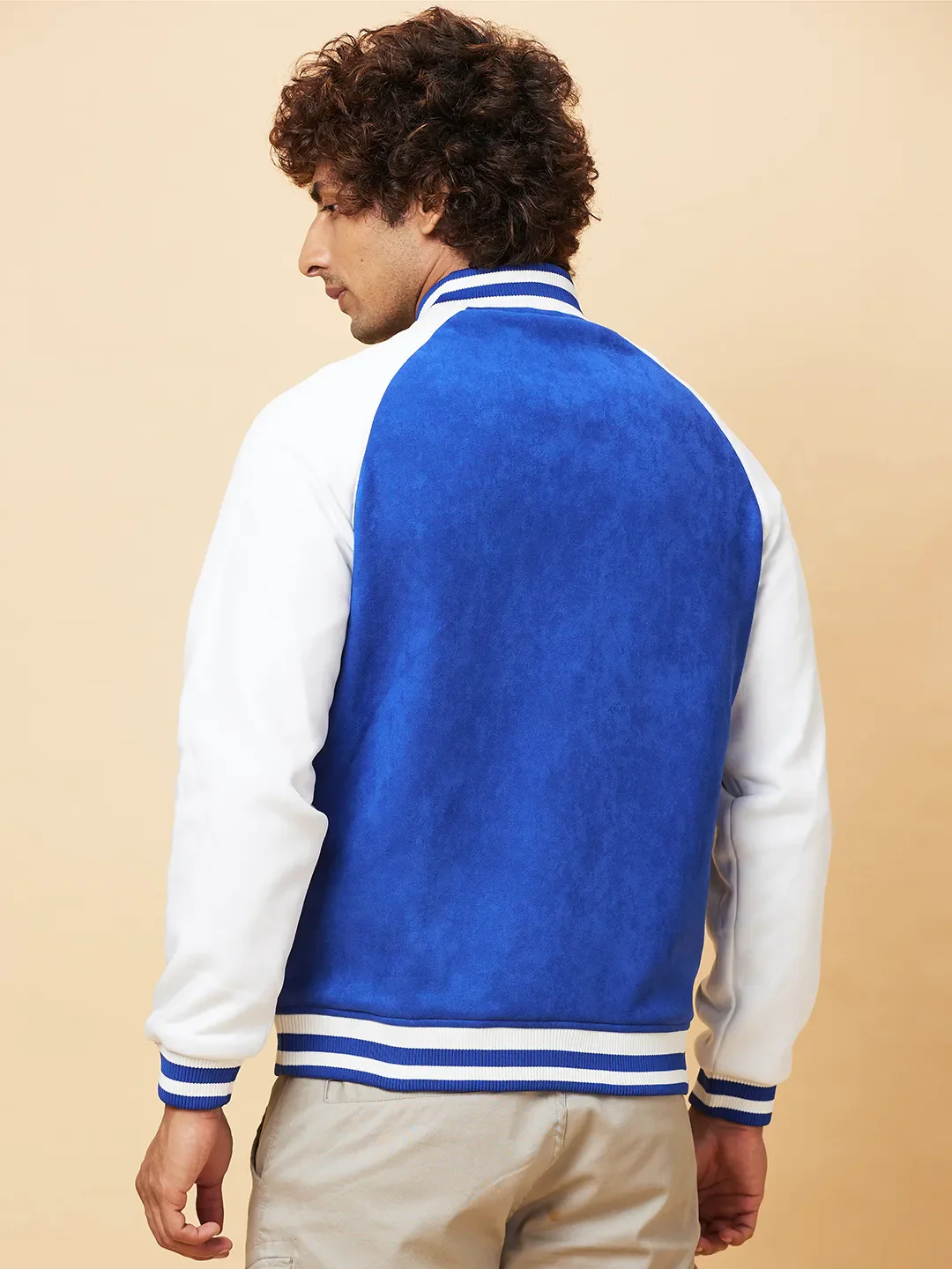 Blue Regular Fit Men's Jacket by Being Human Clothing - Image 3