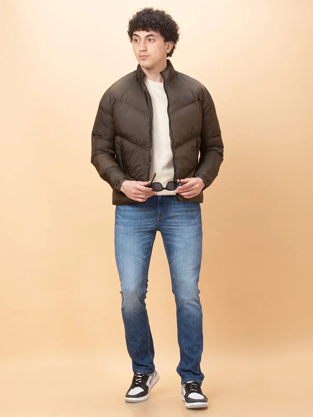 Brown Regular Fit Men's Jacket by Being Human Clothing - Image 6