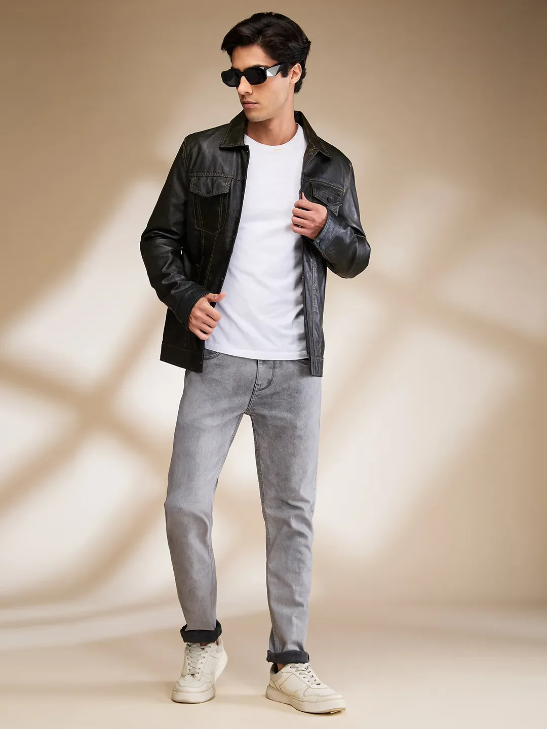 Green Regular Fit Long Sleeves Men's Jacket by Being Human Clothing - Image 6
