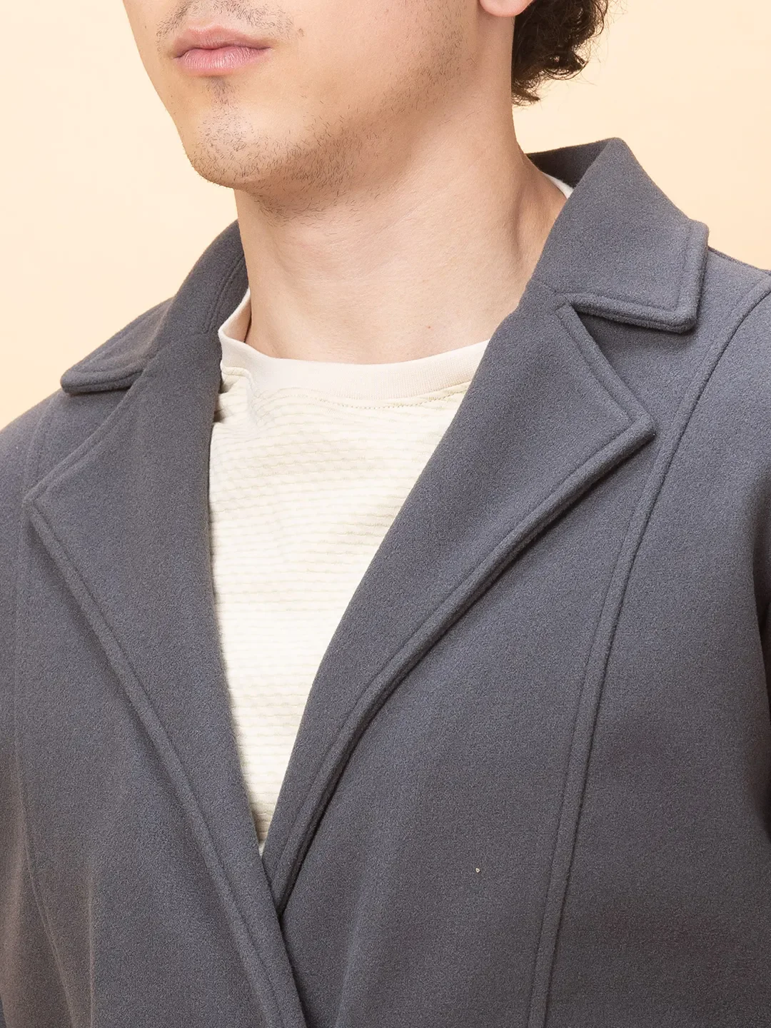 Grey Regular Fit Long Sleeves Men's Jacket by Being Human Clothing - Image 5