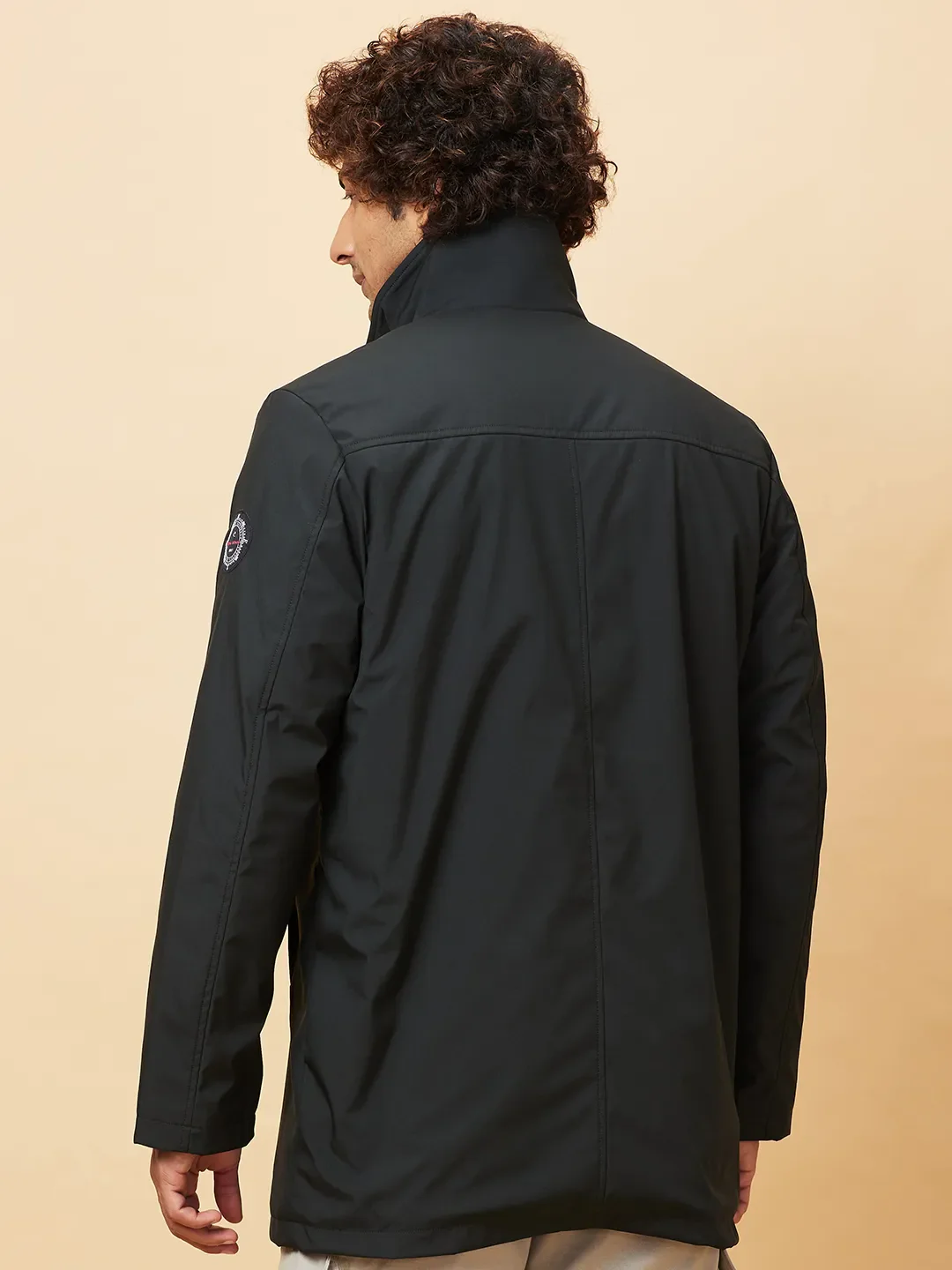 Forest Green Regular Fit Men's Jacket by Being Human Clothing - Image 3