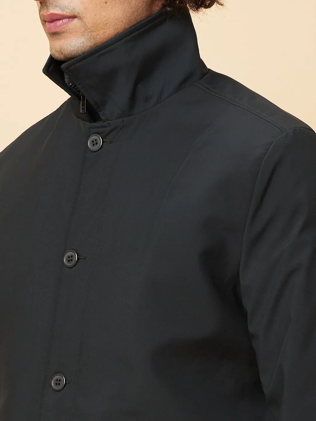 Forest Green Regular Fit Men's Jacket by Being Human Clothing - Image 5