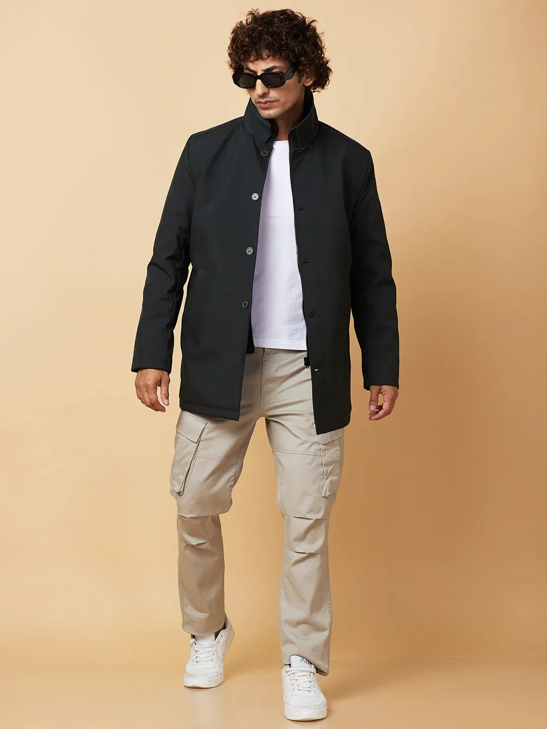 Forest Green Regular Fit Men's Jacket by Being Human Clothing - Image 6