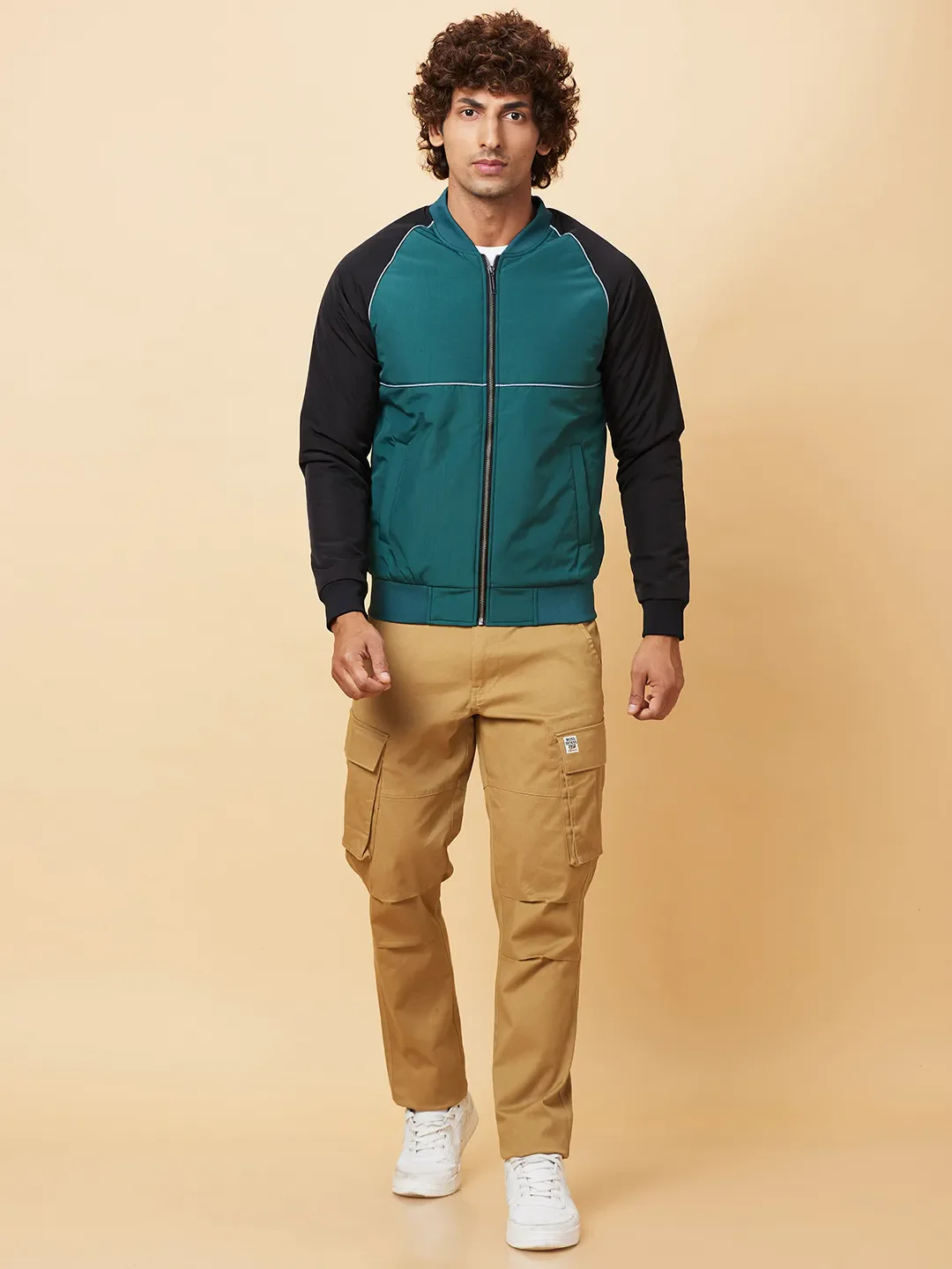 Green Regular Fit Long Sleeves Men's Jacket by Being Human Clothing - Image 2
