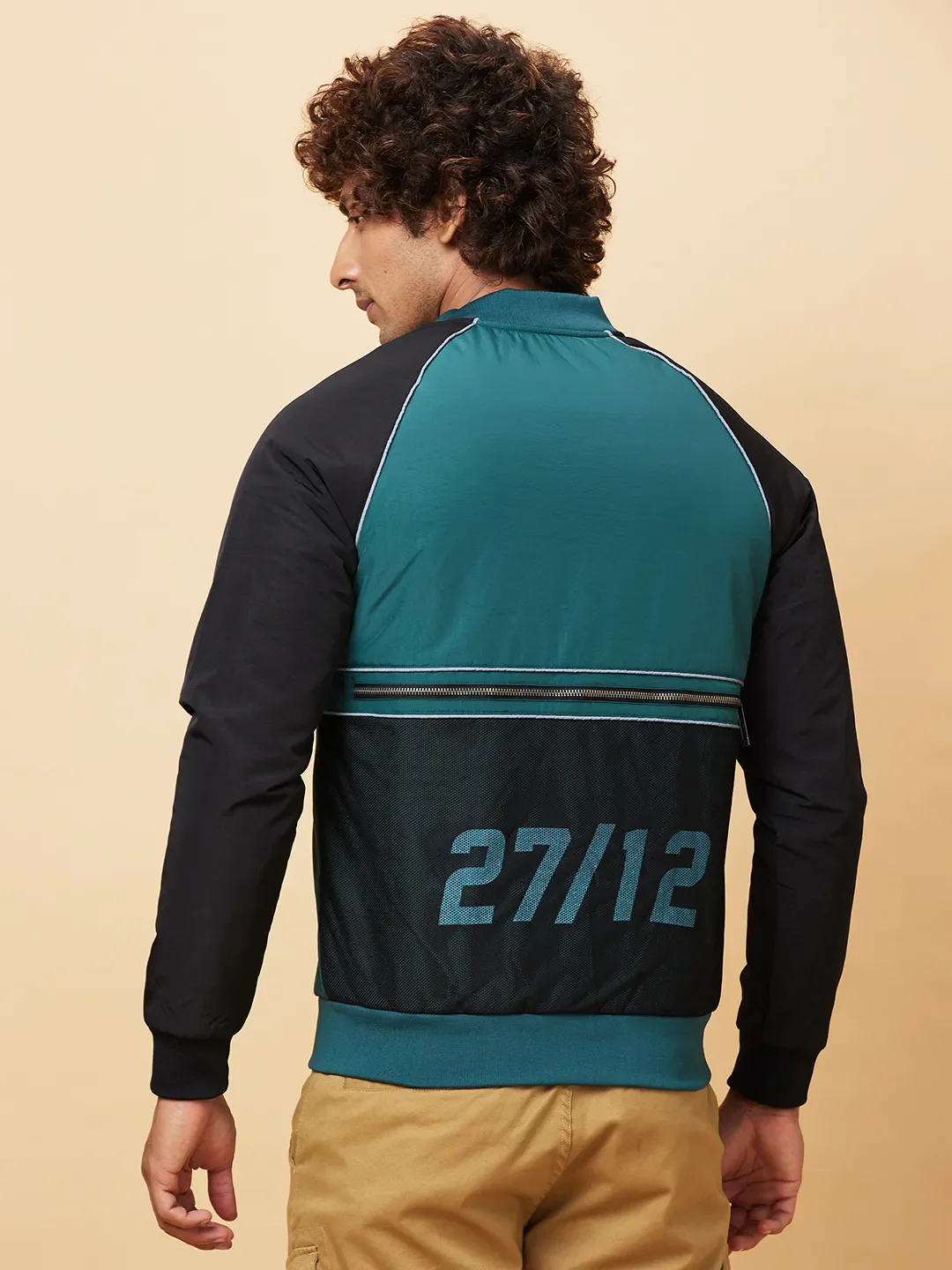 Green Regular Fit Long Sleeves Men's Jacket by Being Human Clothing - Image 3