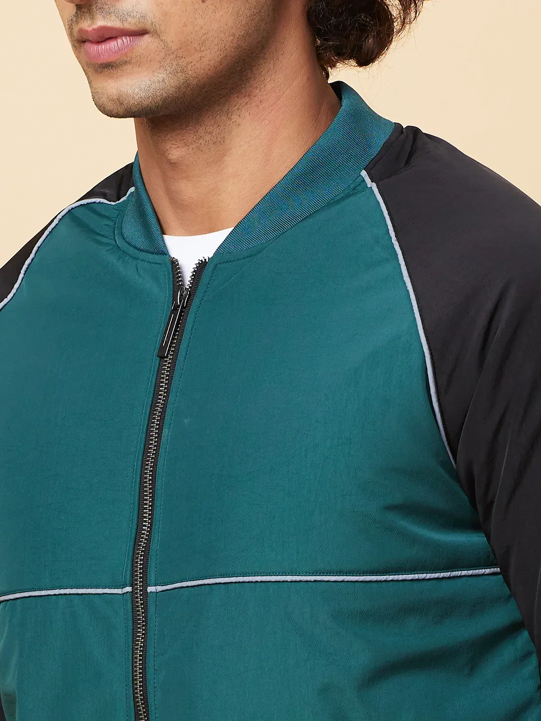 Green Regular Fit Long Sleeves Men's Jacket by Being Human Clothing - Image 5