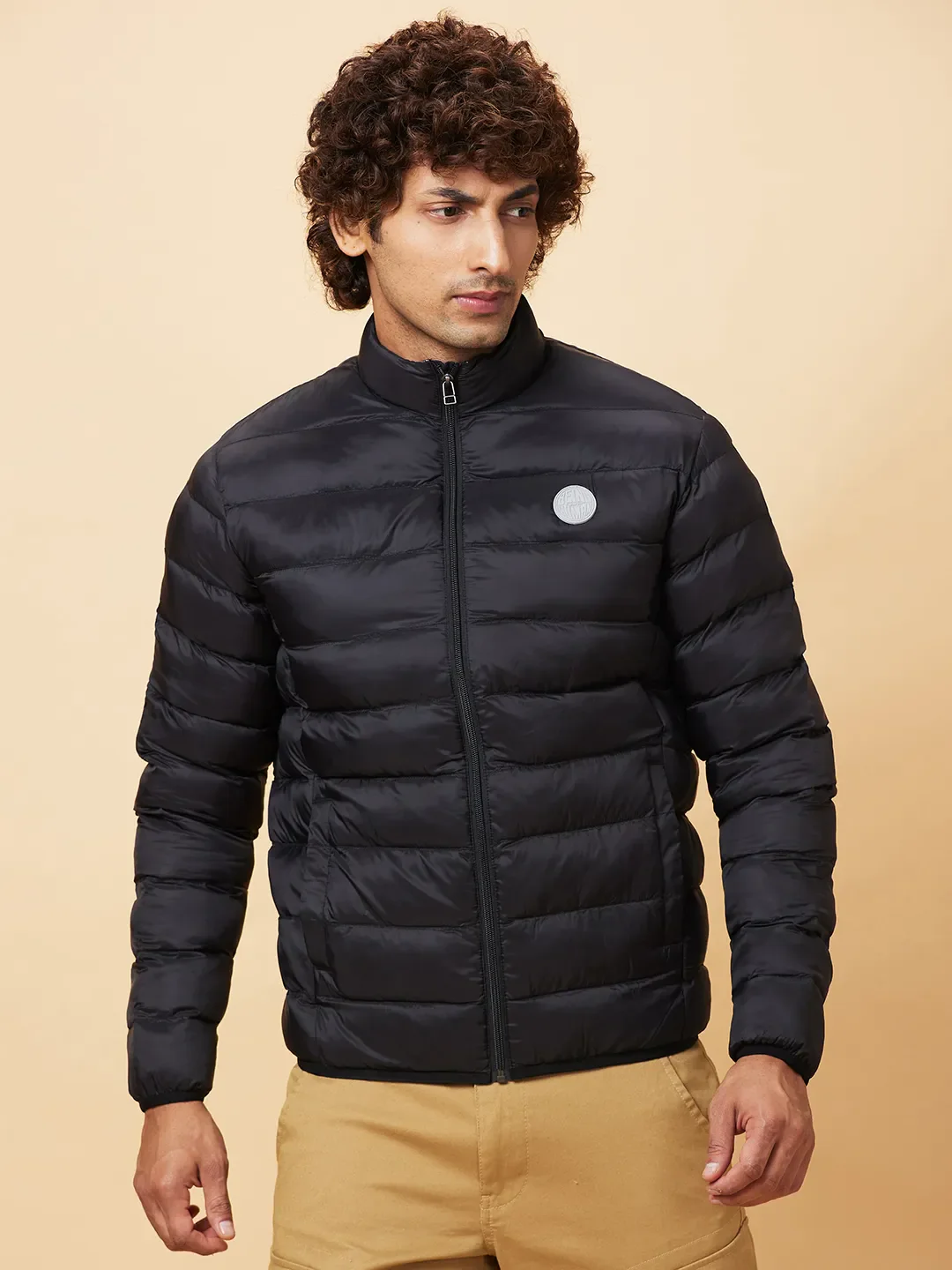 Black Regular Fit Long Sleeves Men's Jacket by Being Human Clothing