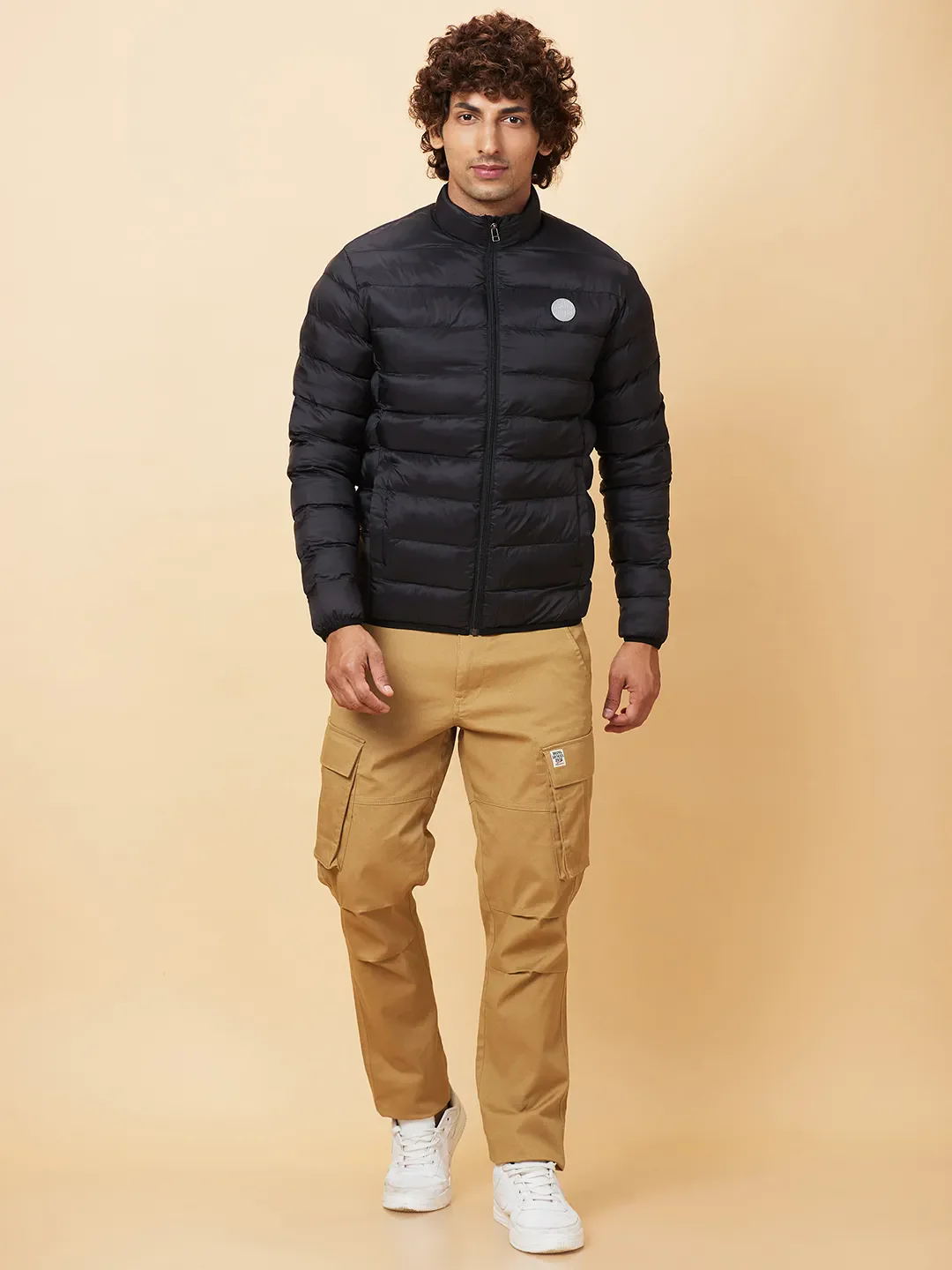 Black Regular Fit Long Sleeves Men's Jacket by Being Human Clothing - Image 2