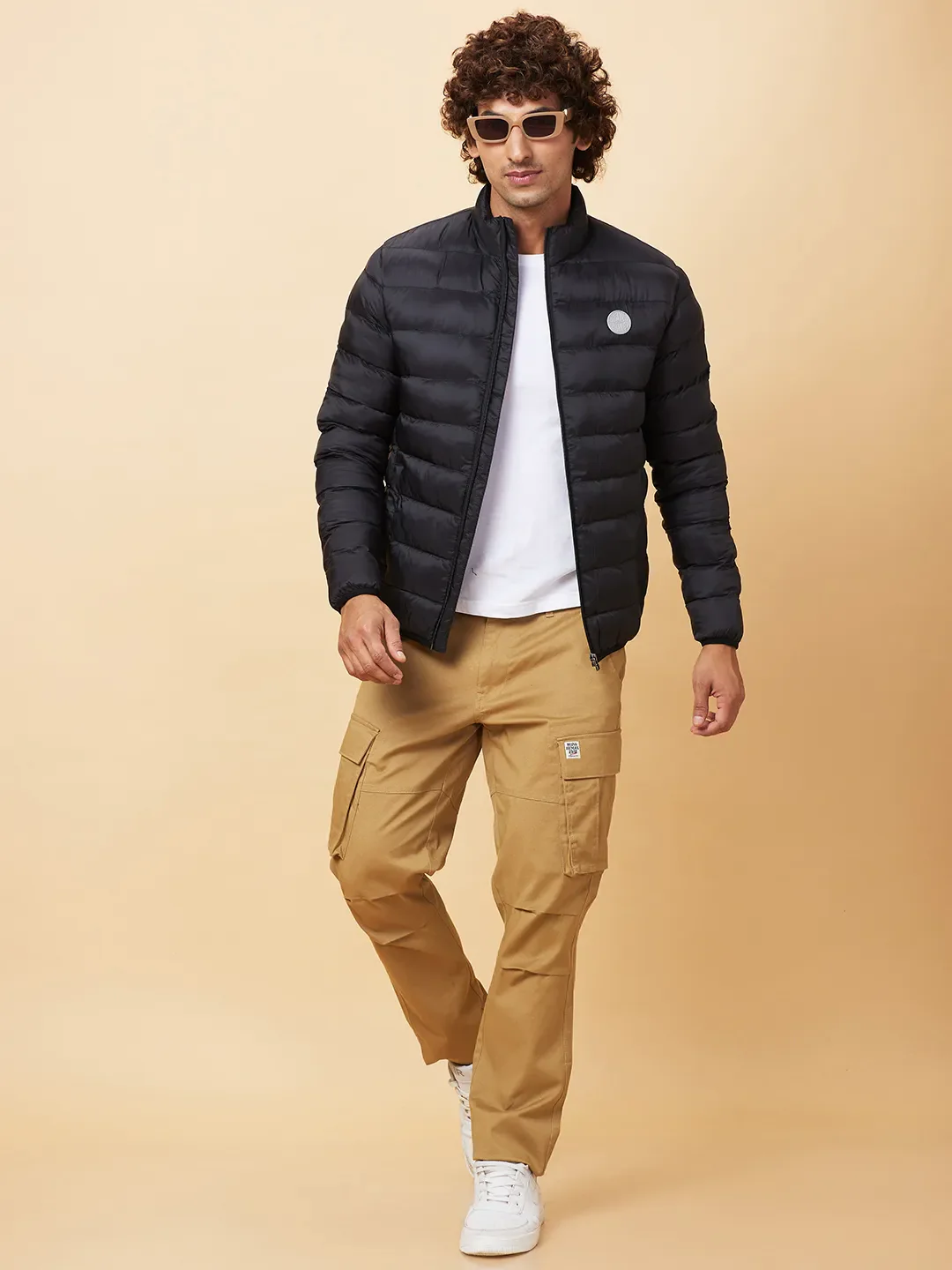 Black Regular Fit Long Sleeves Men's Jacket by Being Human Clothing - Image 6
