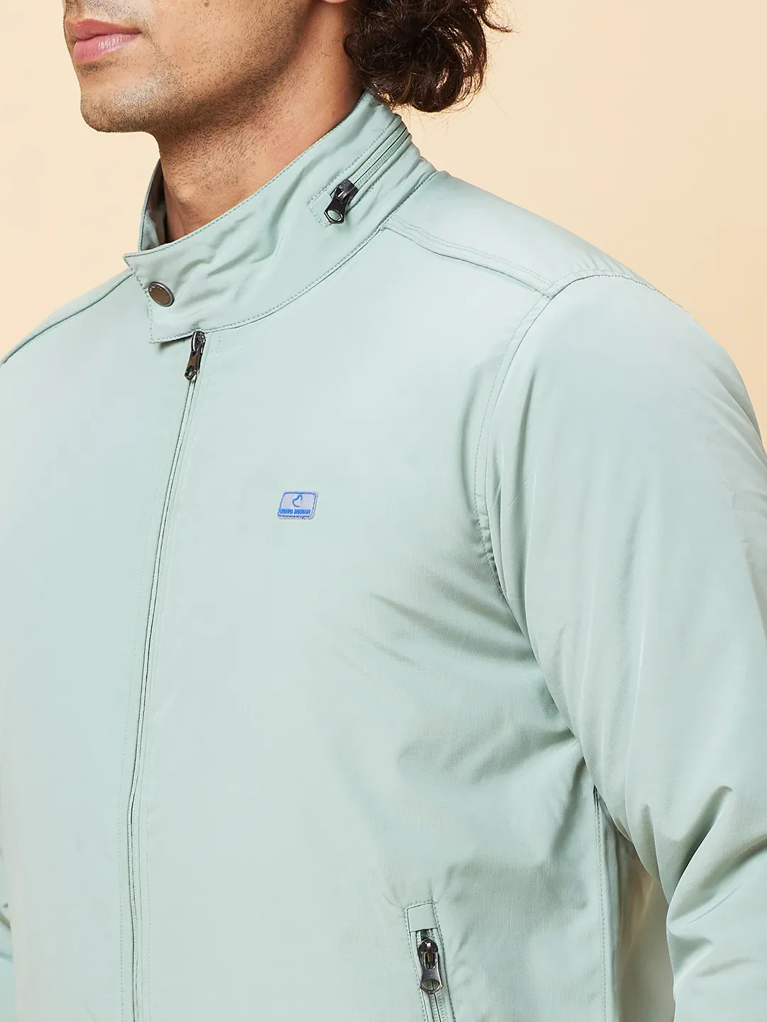 Green Regular Fit Long Sleeves Men's Jacket by Being Human Clothing - Image 5