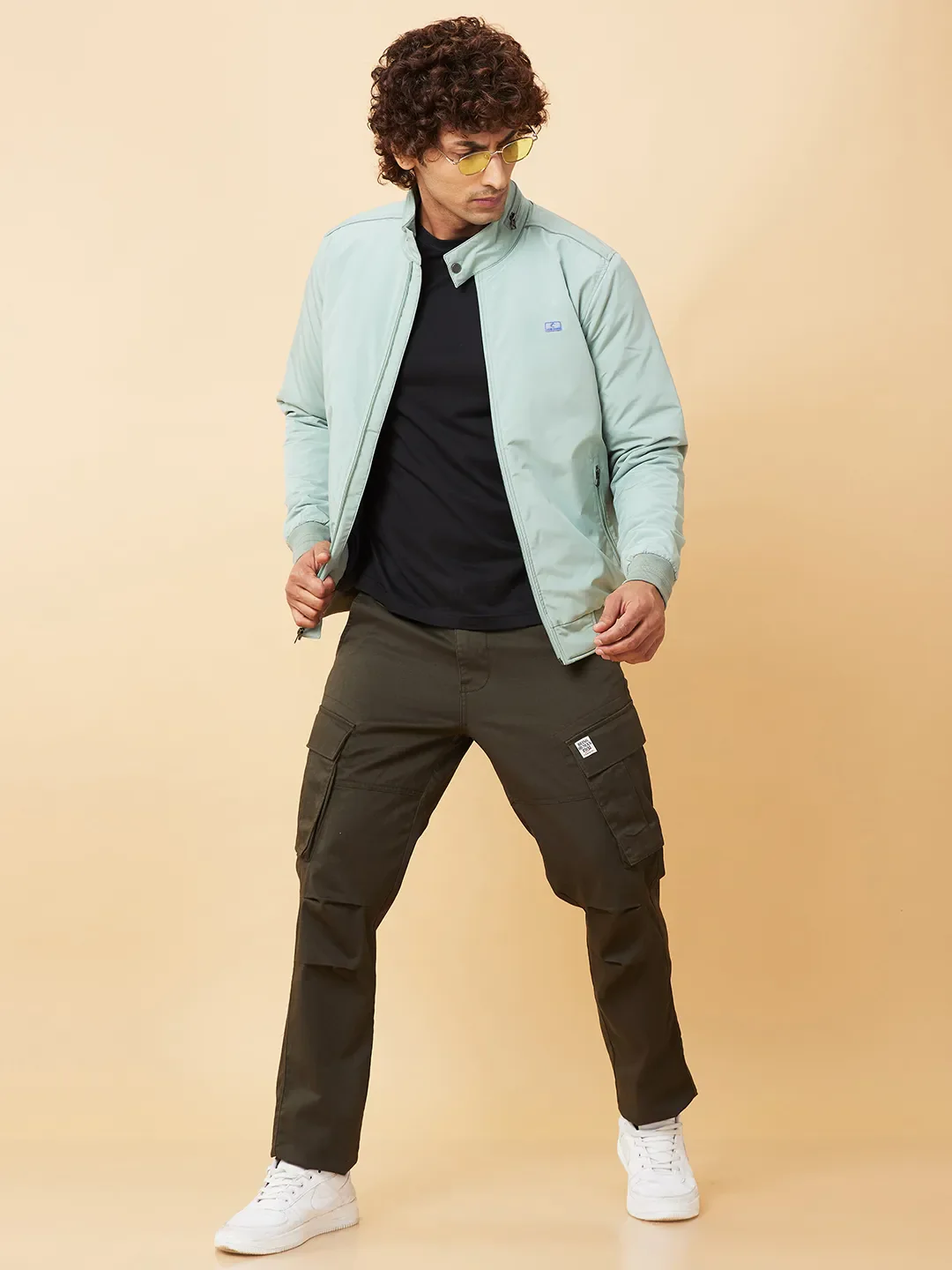 Green Regular Fit Long Sleeves Men's Jacket by Being Human Clothing - Image 6