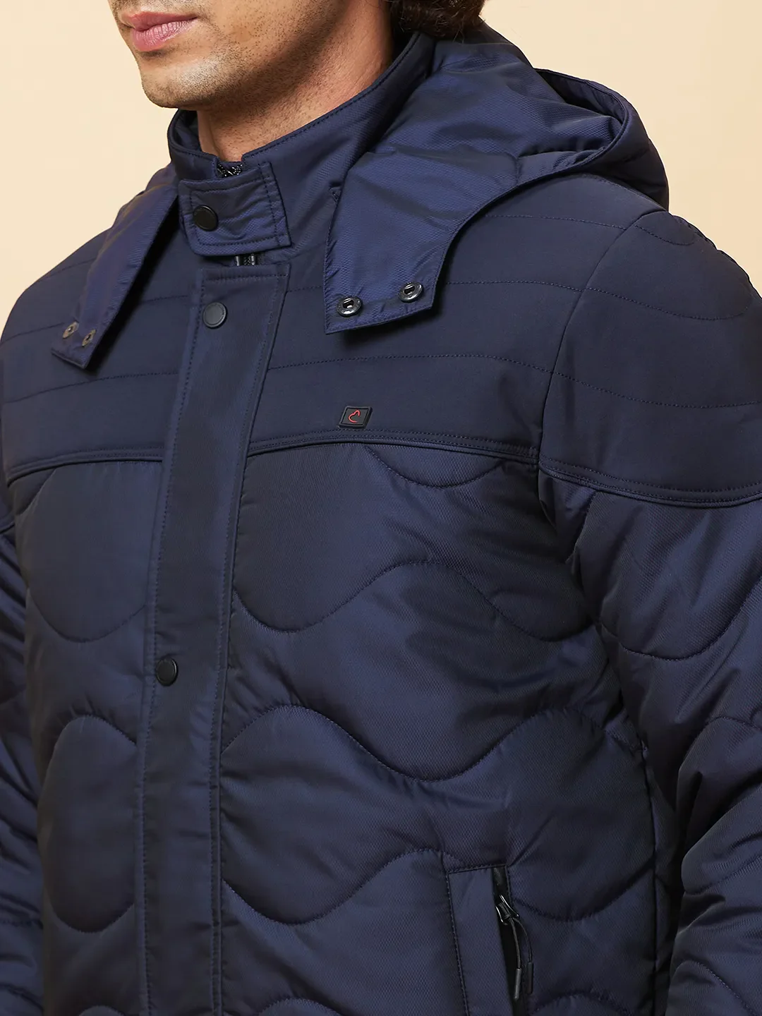 Blue Regular Fit Long Sleeves Men's Jacket by Being Human Clothing - Image 5