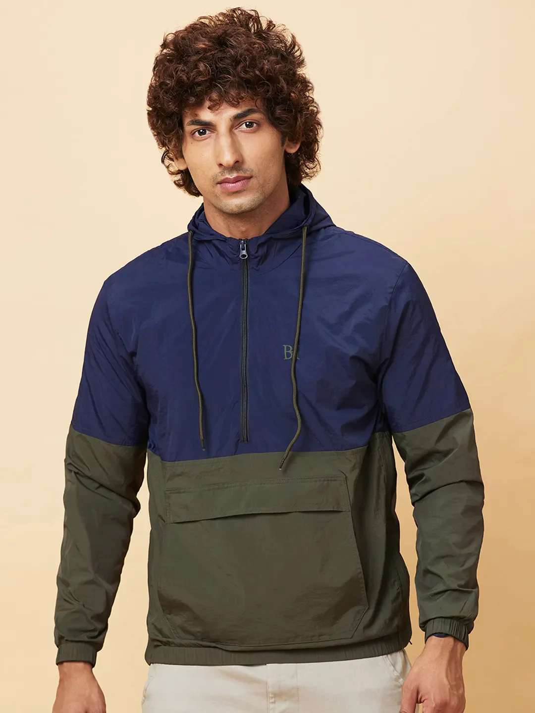 Blue Regular Fit Long Sleeves Men's Jacket by Being Human Clothing