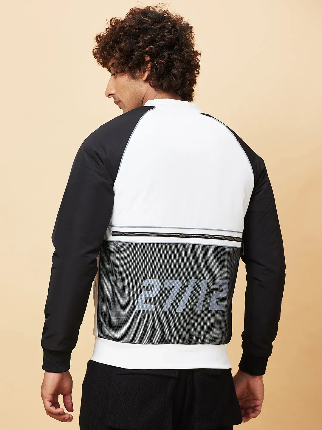 Off White Regular Fit Men's Jacket by Being Human Clothing - Image 3