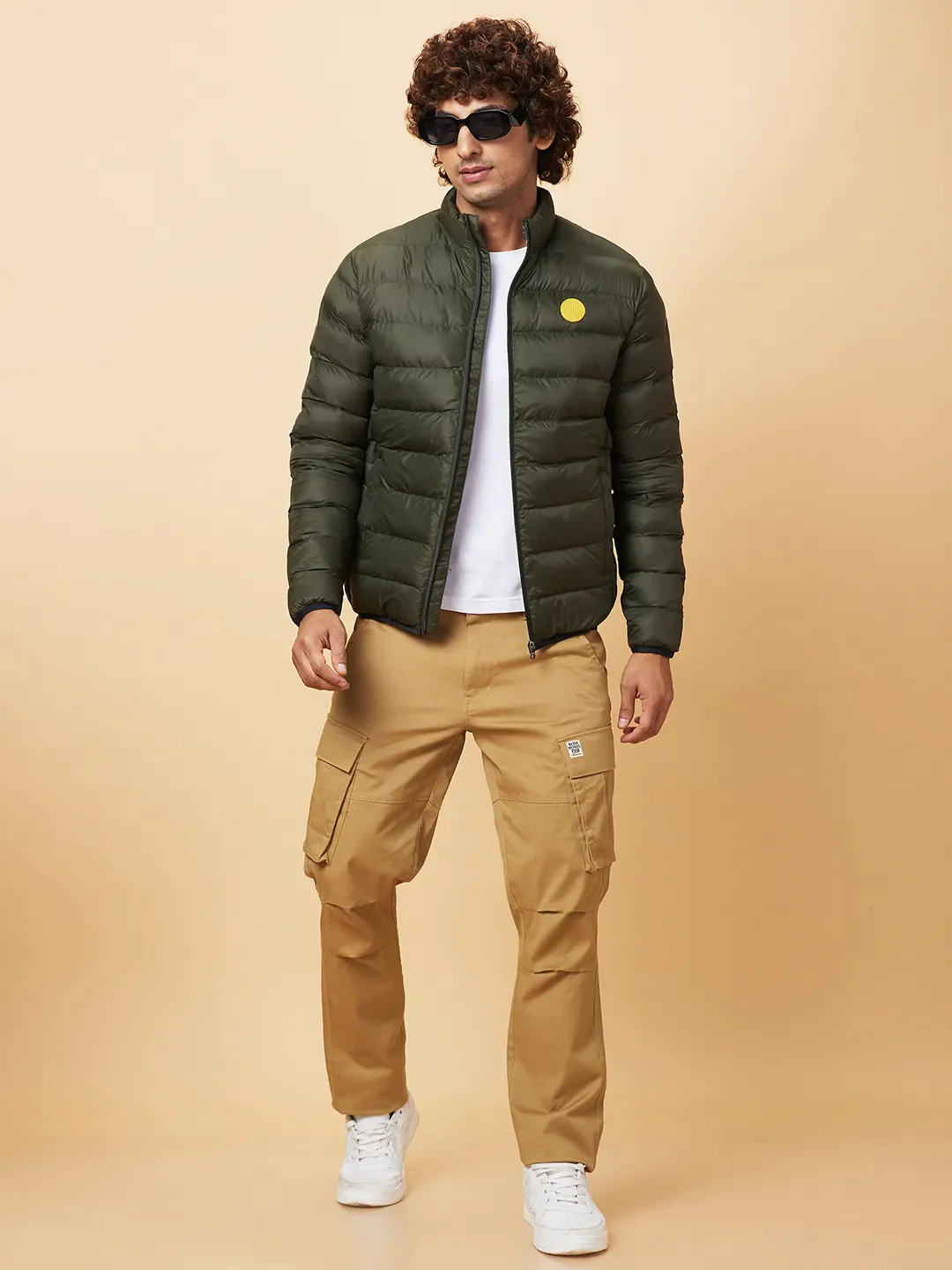 Olive Regular Fit Long Sleeves Men's Jacket by Being Human Clothing - Image 6