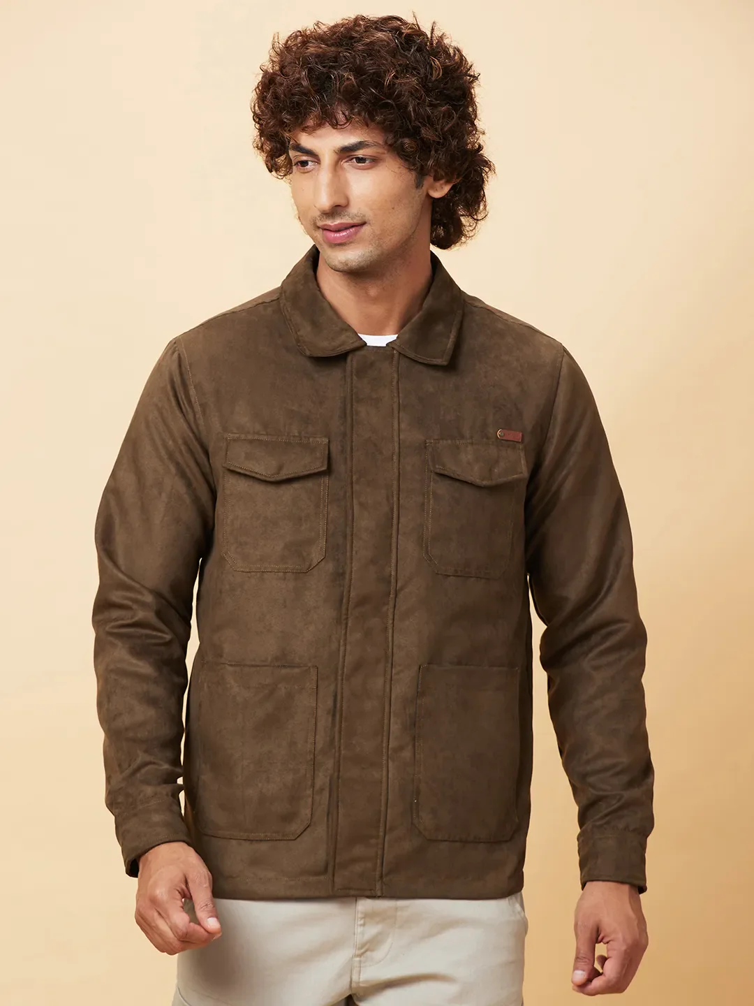 Olive Regular Fit Men's Jacket by Being Human Clothing