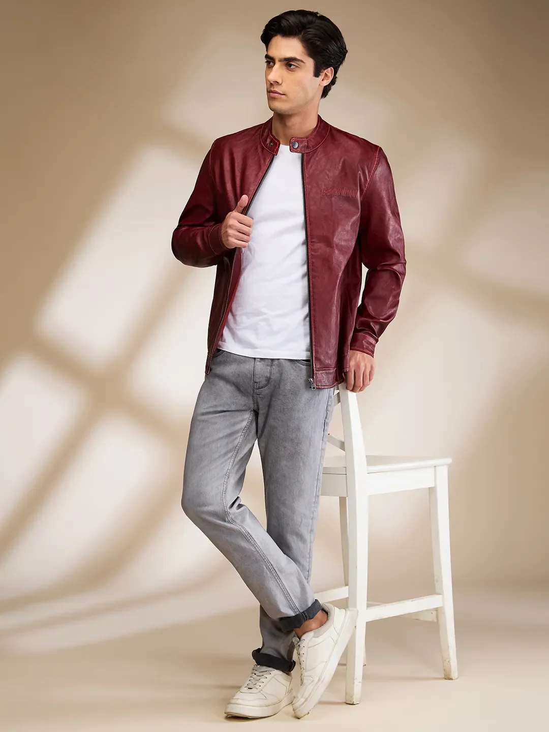 Orange Regular Fit Long Sleeves Men's Jacket by Being Human Clothing - Image 6