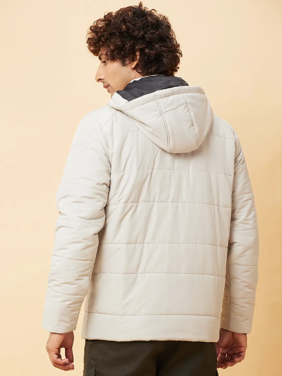 Grey Regular Fit Long Sleeves Men's Jacket by Being Human Clothing - Image 3