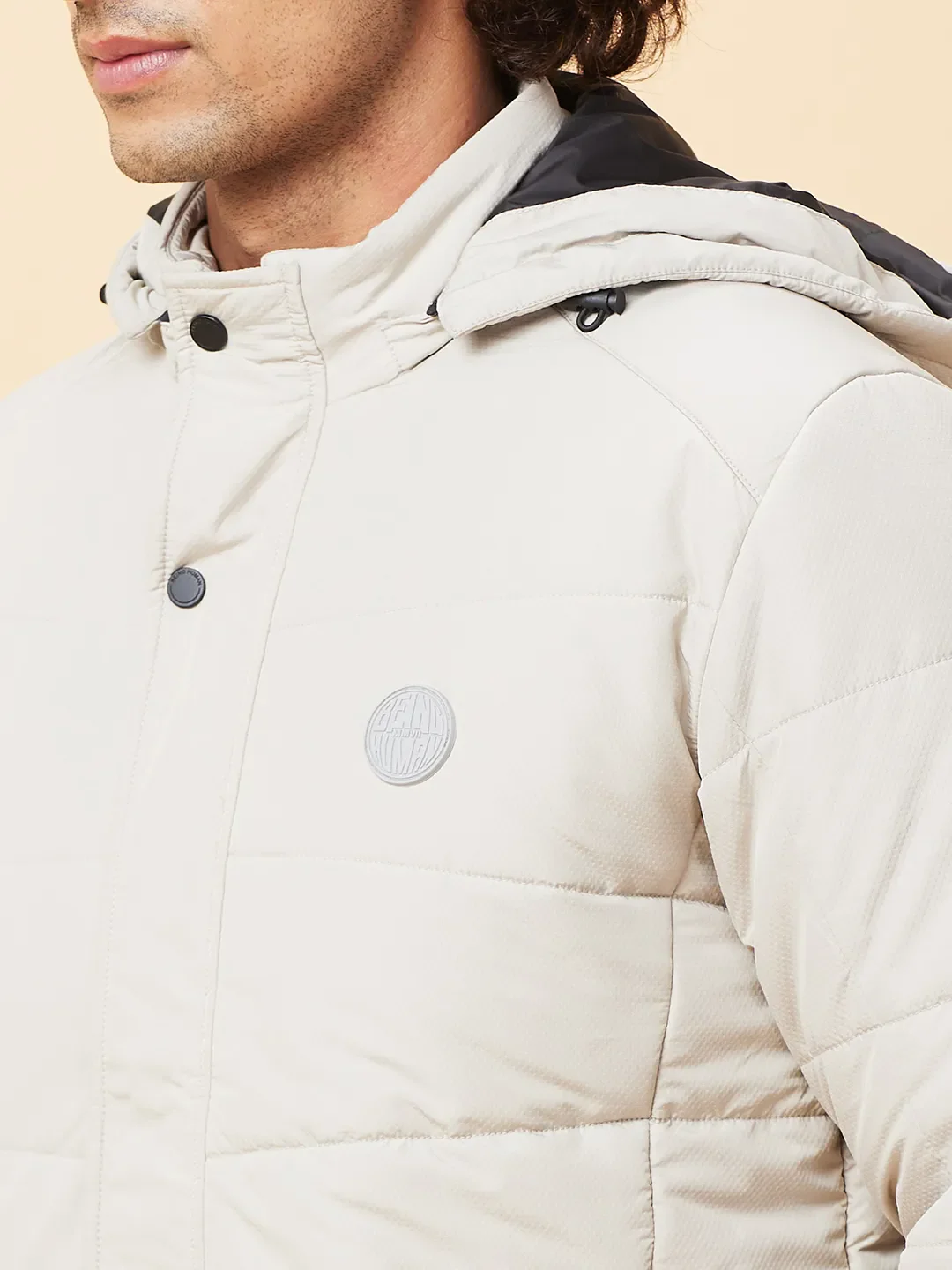 Grey Regular Fit Long Sleeves Men's Jacket by Being Human Clothing - Image 5