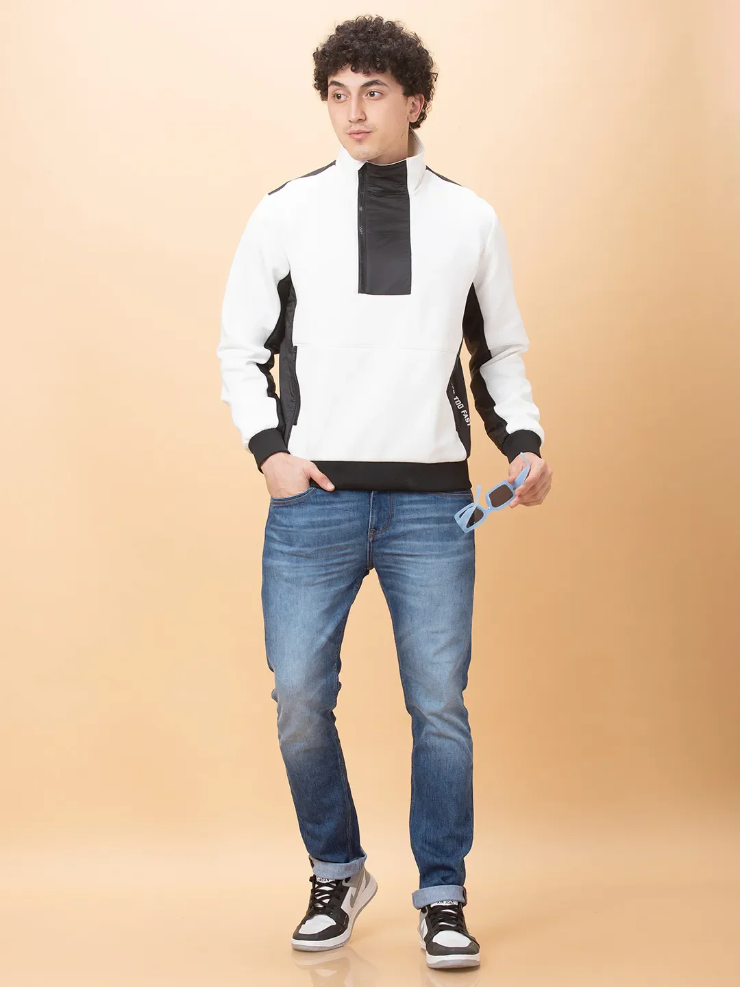 White Regular Fit Long Sleeves Men's Jacket by Being Human Clothing - Image 6