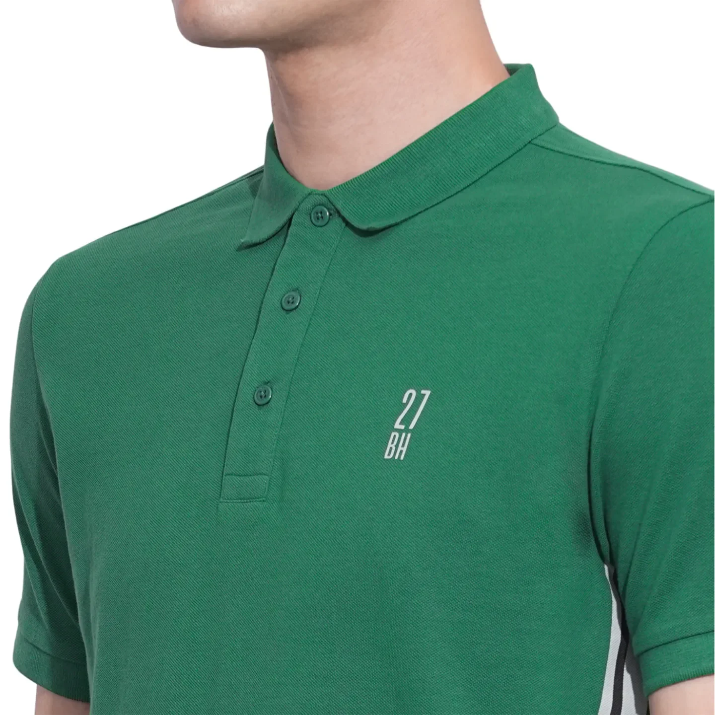 Green Regular Fit Men's Polo T-Shirt by Being Human Clothing - Image 5