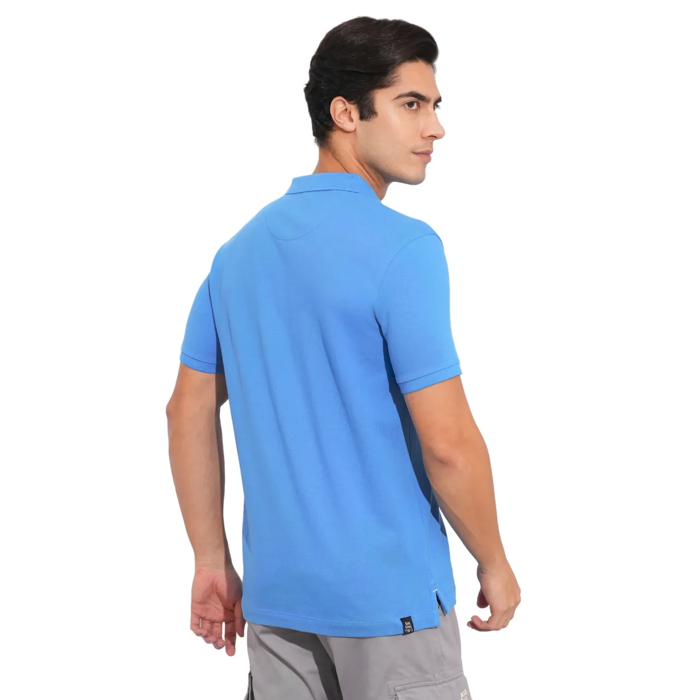 Blue Regular Fit Men's Polo T-Shirt by Being Human Clothing - Image 3