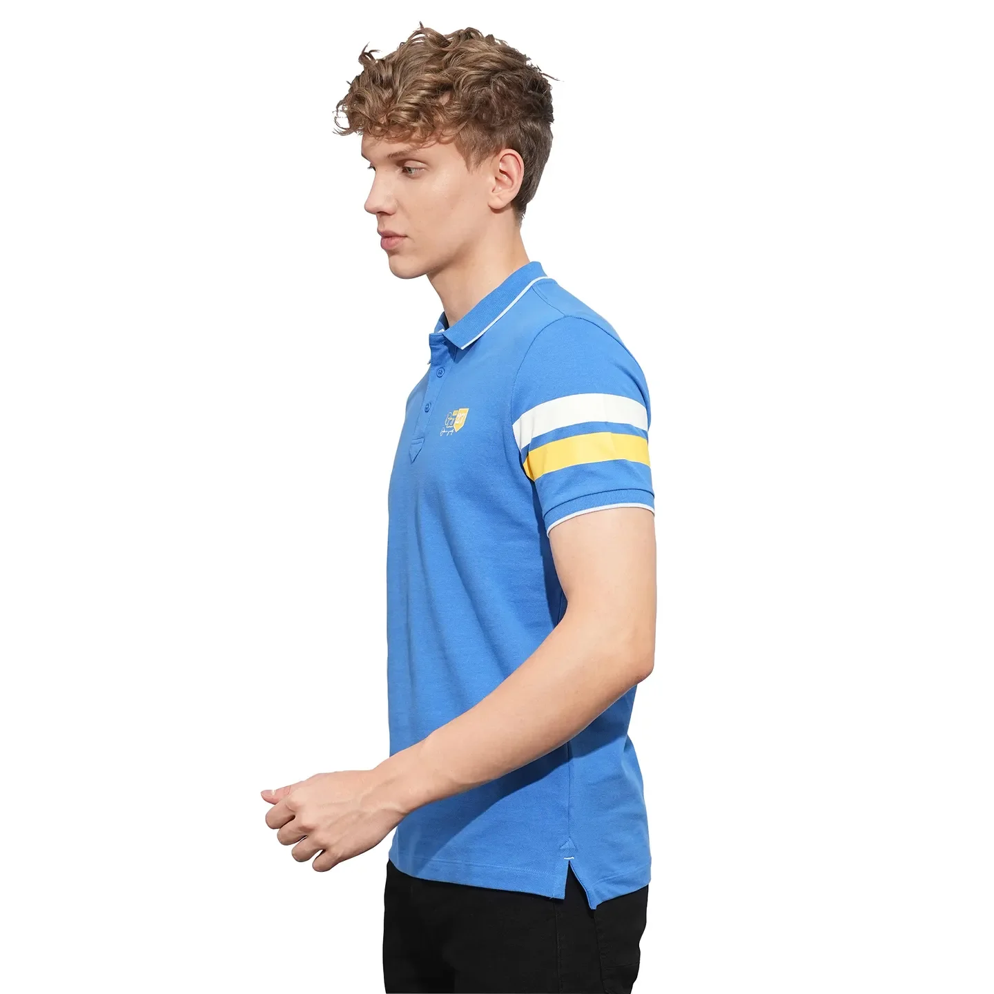 Blue Regular Fit Men's Polo T-Shirt by Being Human Clothing - Image 2