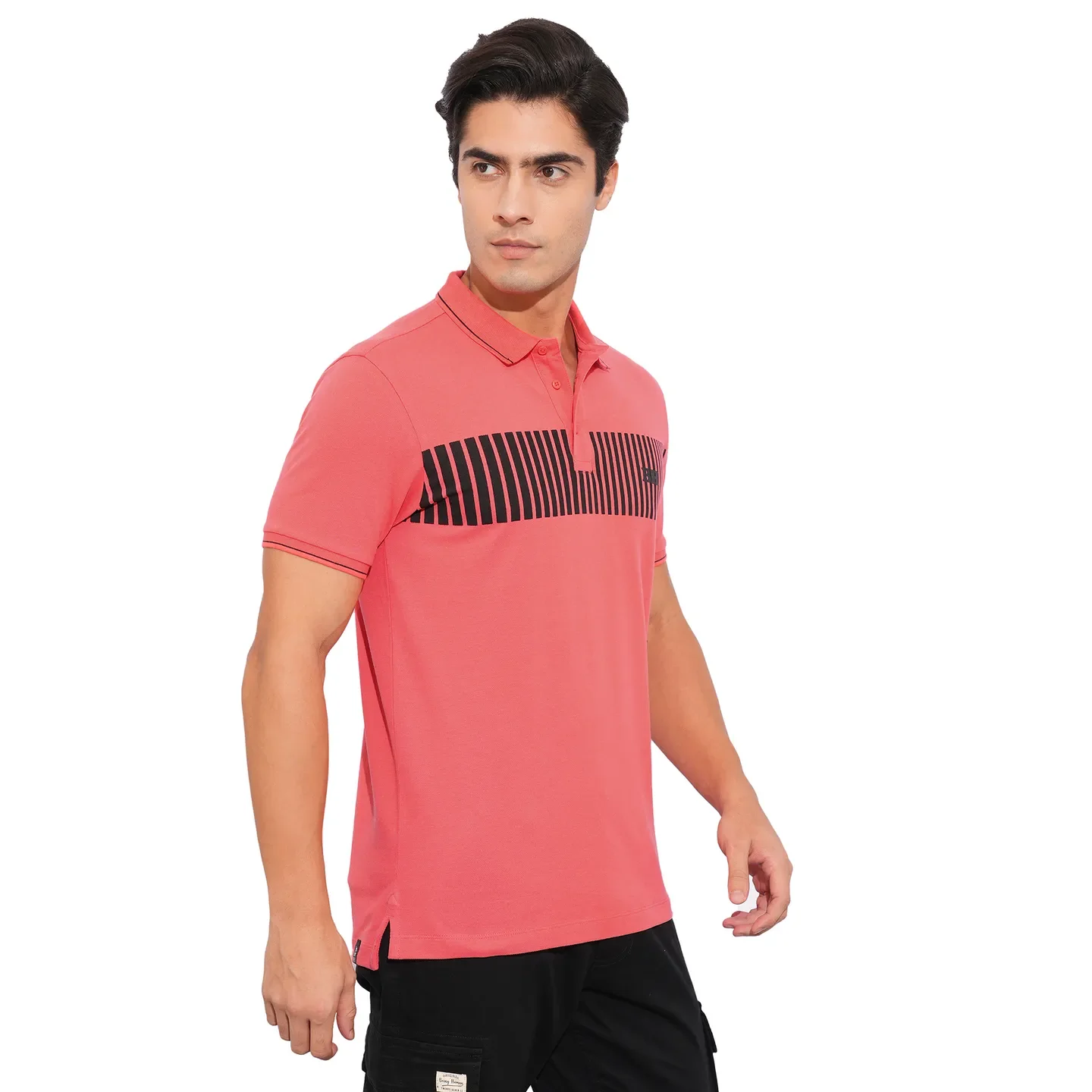 Coral Regular Fit Men's Polo T-Shirt by Being Human Clothing - Image 2