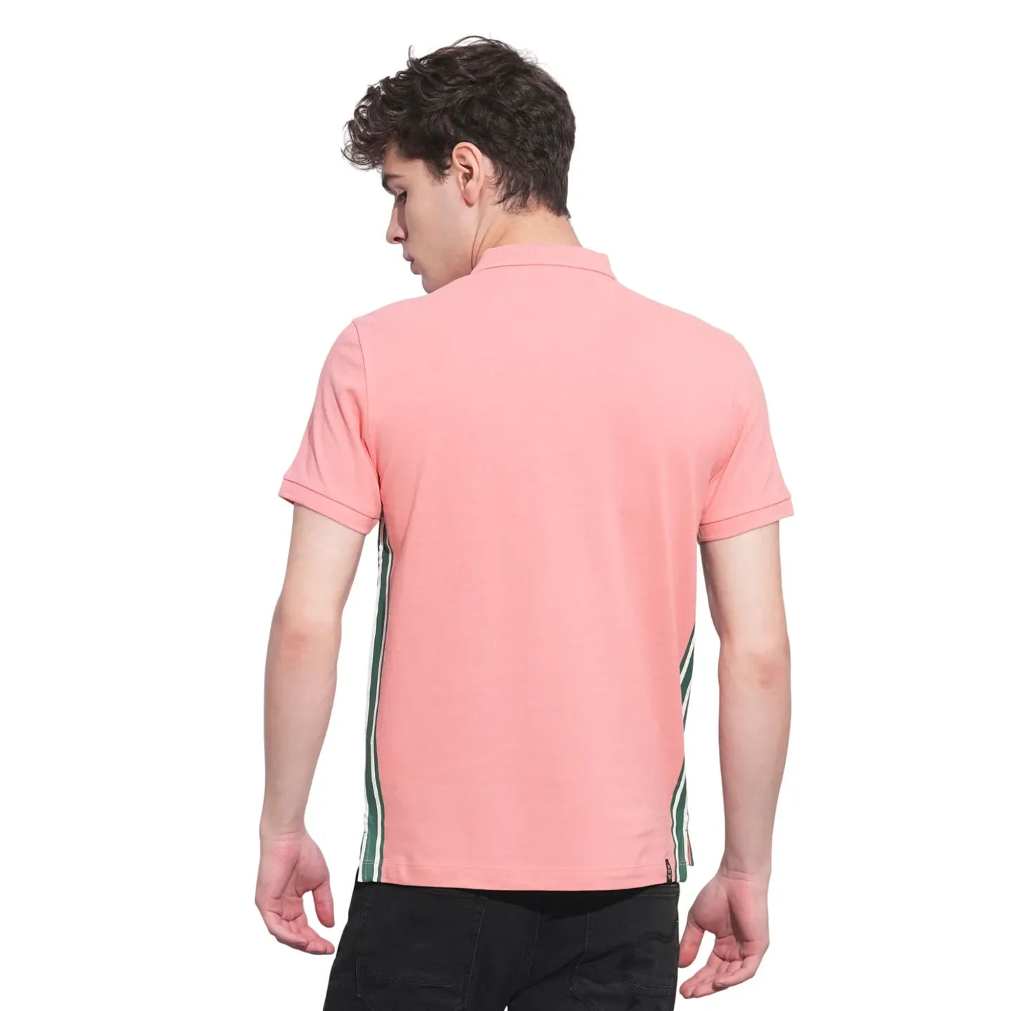 Coral Regular Fit Men's Polo T-Shirt by Being Human Clothing - Image 3