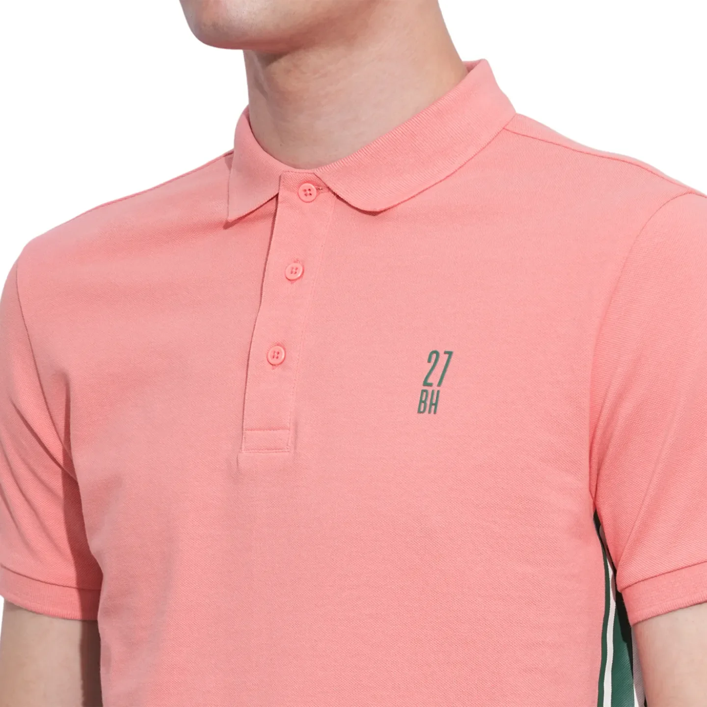 Coral Regular Fit Men's Polo T-Shirt by Being Human Clothing - Image 5