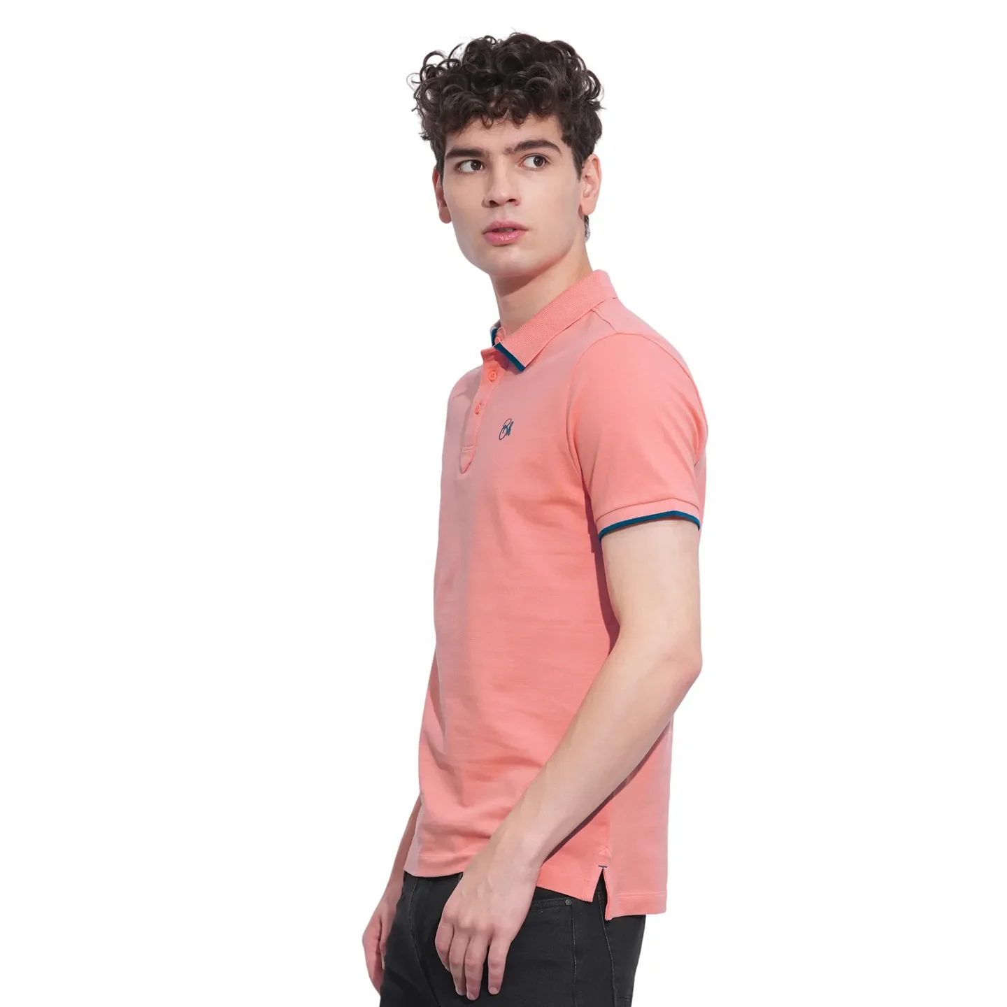Coral Regular Fit Men's Polo T-Shirt by Being Human Clothing - Image 2