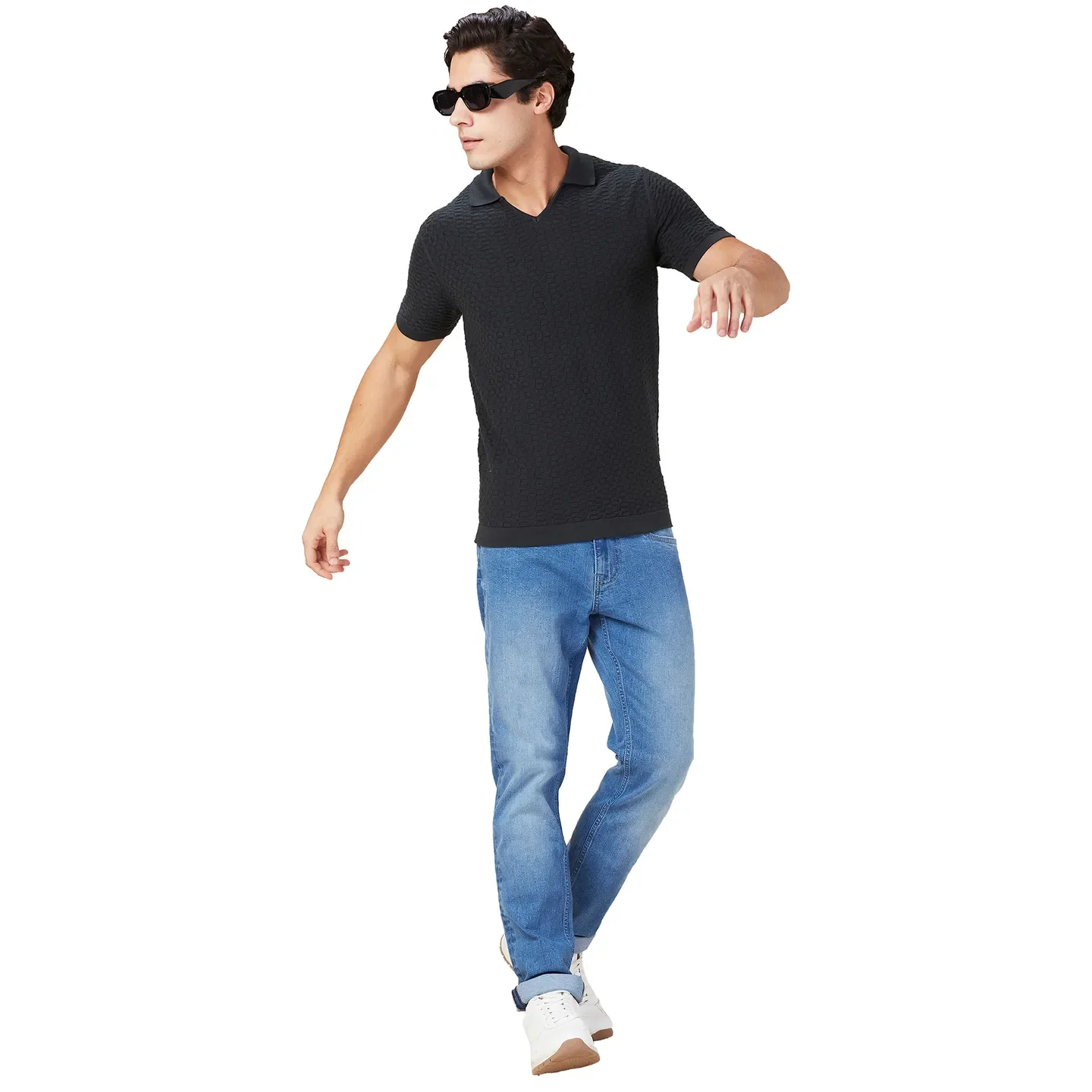 Dark Green Regular Fit Men's Polo T-Shirt by Being Human Clothing - Image 6