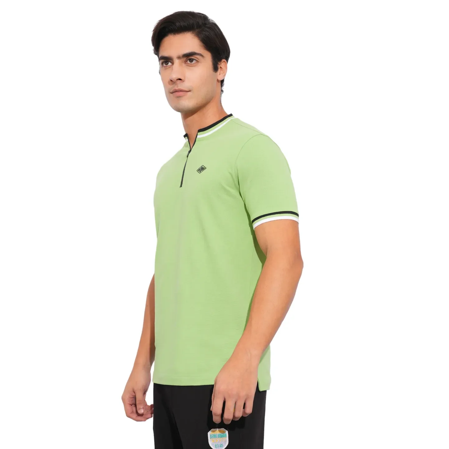 Green Regular Fit Men's Polo T-Shirt by Being Human Clothing - Image 2