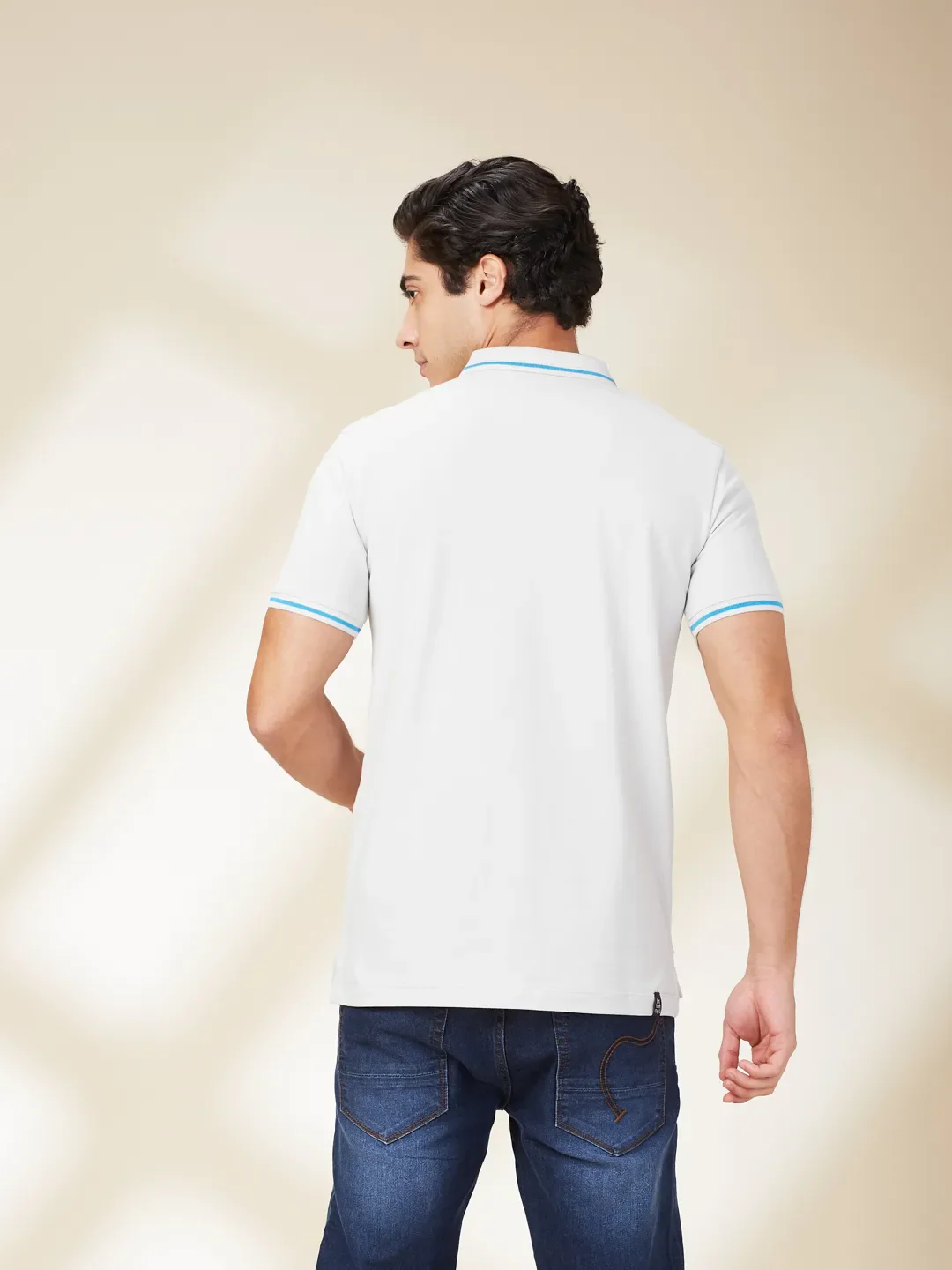 Grey Regular Fit Men's Polo T-Shirt by Being Human Clothing - Image 3