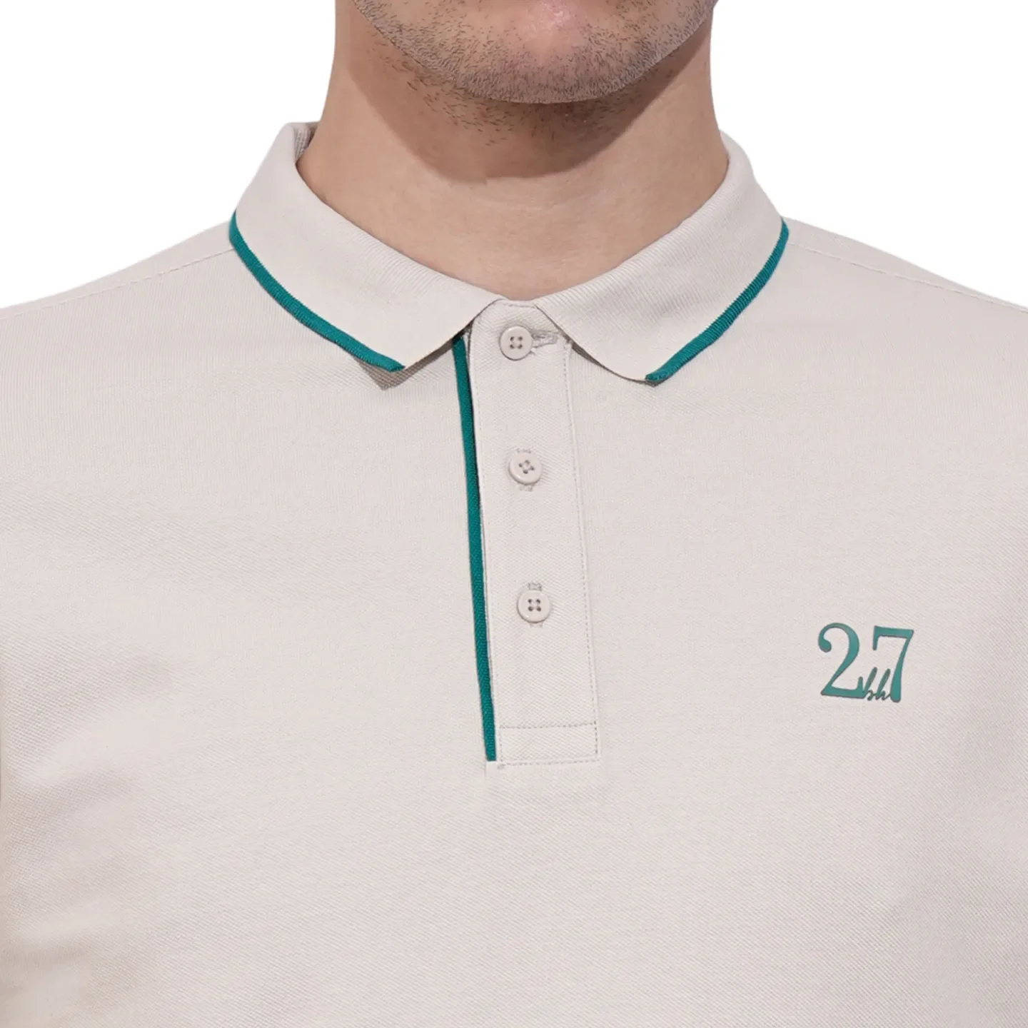 Grey Regular Fit Men's Polo T-Shirt by Being Human Clothing - Image 5