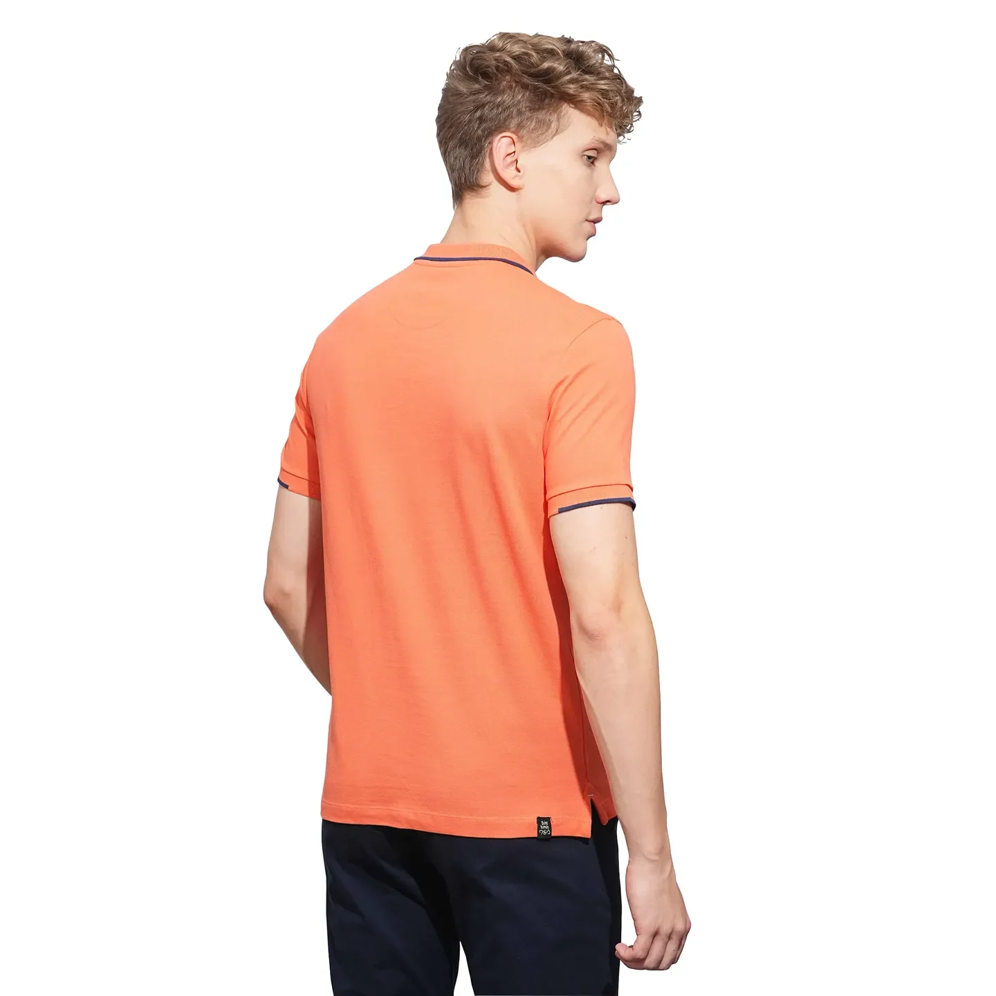 Orange Regular Fit Men's Polo T-Shirt by Being Human Clothing - Image 3