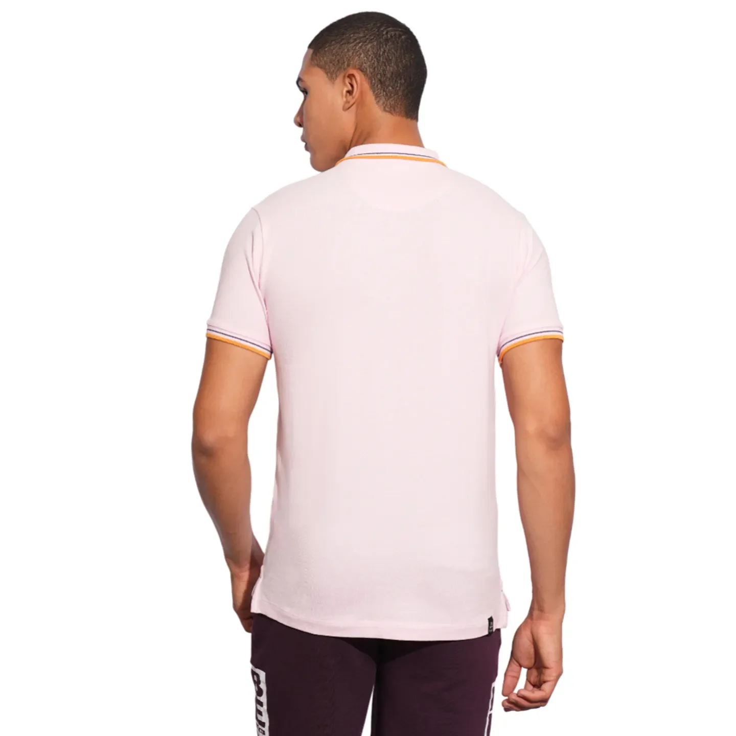 Light Pink Regular Fit Men's Polo T-Shirt by Being Human Clothing