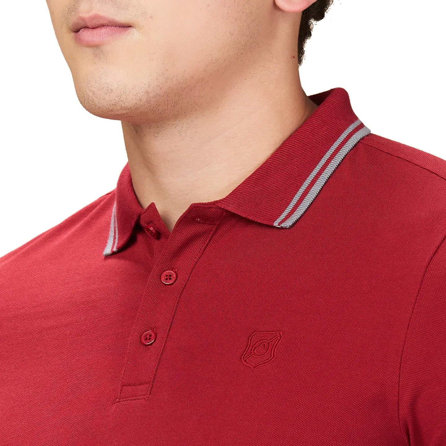 Maroon Regular Fit Men's Polo T-Shirt by Being Human Clothing - Image 5