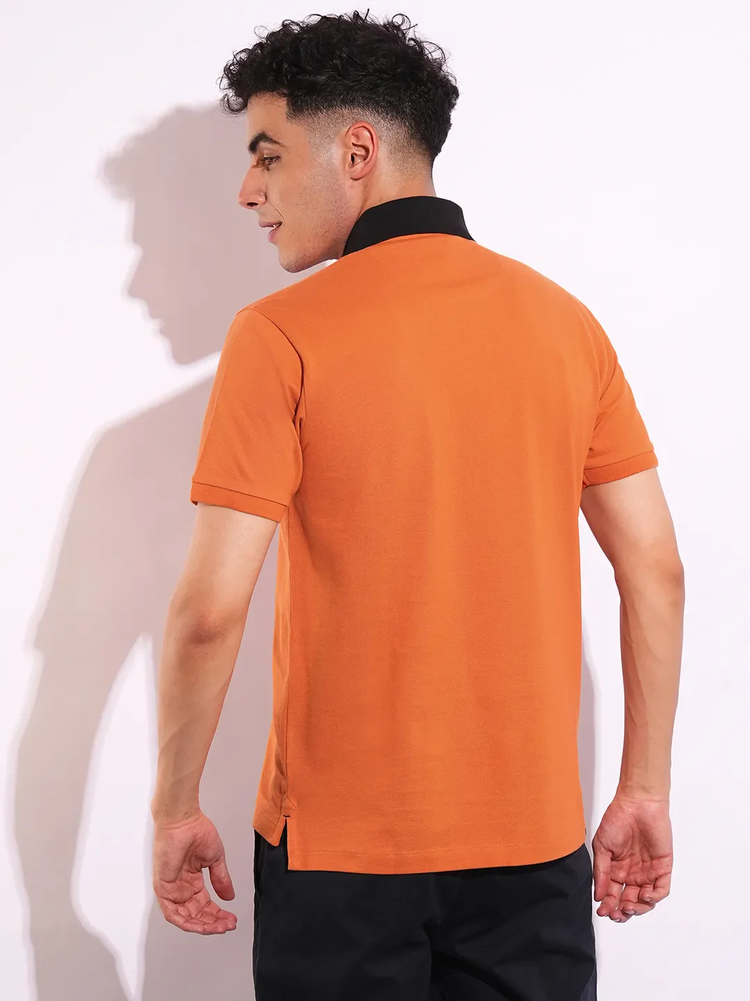 Brown Regular Fit Men's Polo T-Shirt by Being Human Clothing - Image 3