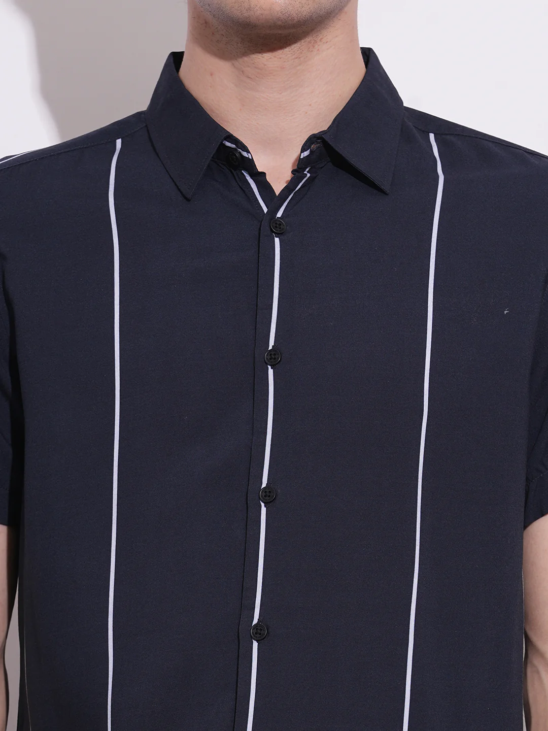 Black Regular Fit Regular Collar Men's Shirt by Being Human Clothing - Image 4