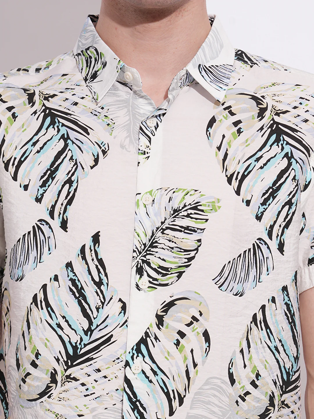 White Regular Fit Regular Collar Men's Shirt by Being Human Clothing - Image 4