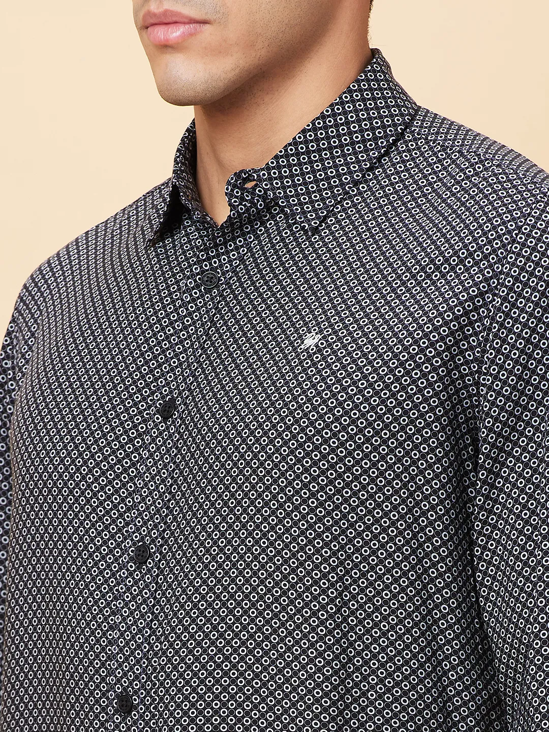 Black Slim Fit Regular Collar Men's Shirt by Being Human Clothing - Image 4