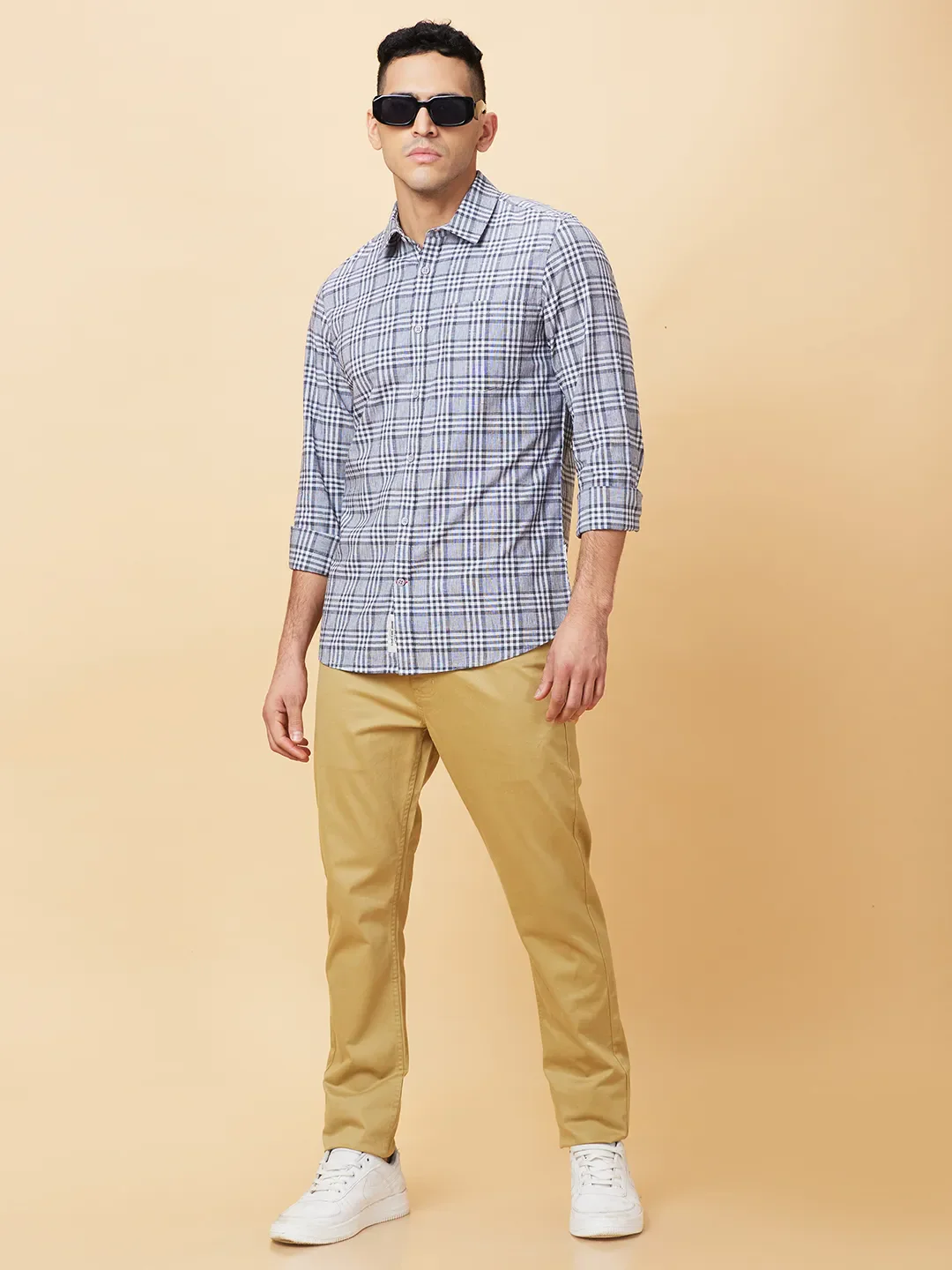 Black Slim Fit Regular Collar Men's Shirt by Being Human Clothing - Image 6