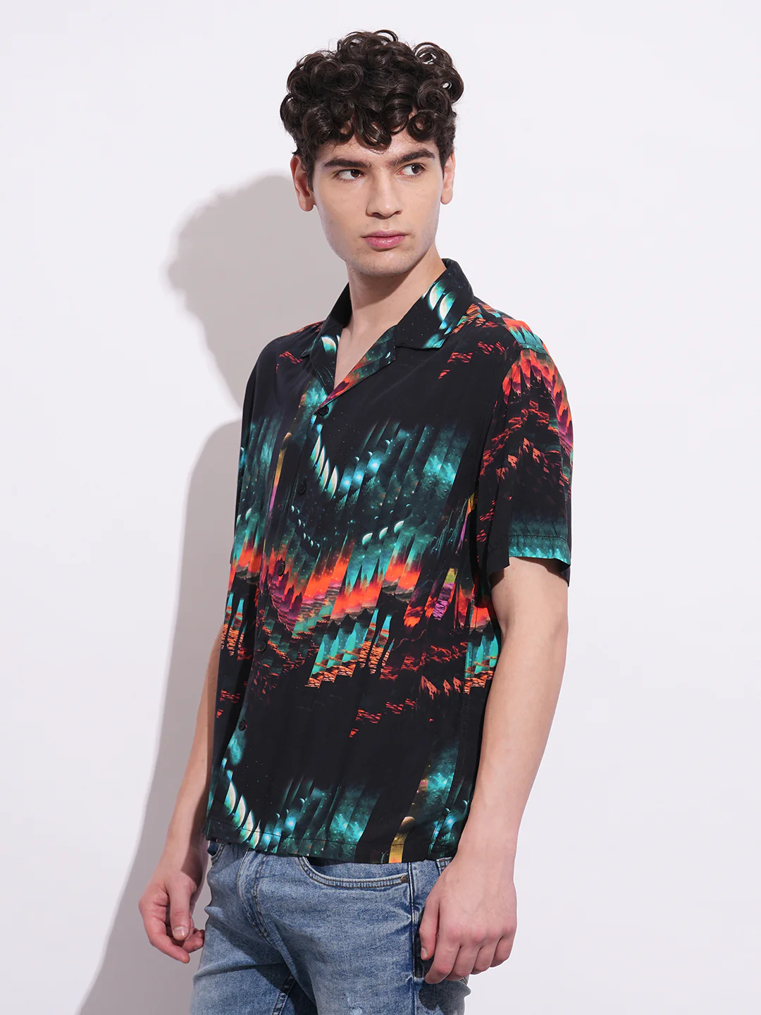 Black Easy Fit Regular Collar Men's Shirt by Being Human Clothing - Image 2
