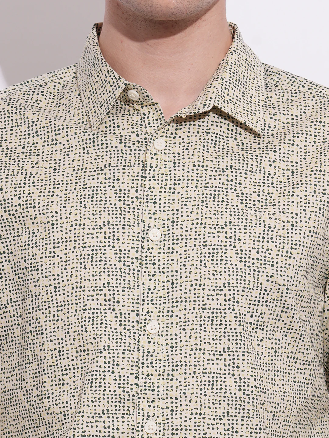 Off White Regular Fit Regular Collar Men's Shirt by Being Human Clothing - Image 4