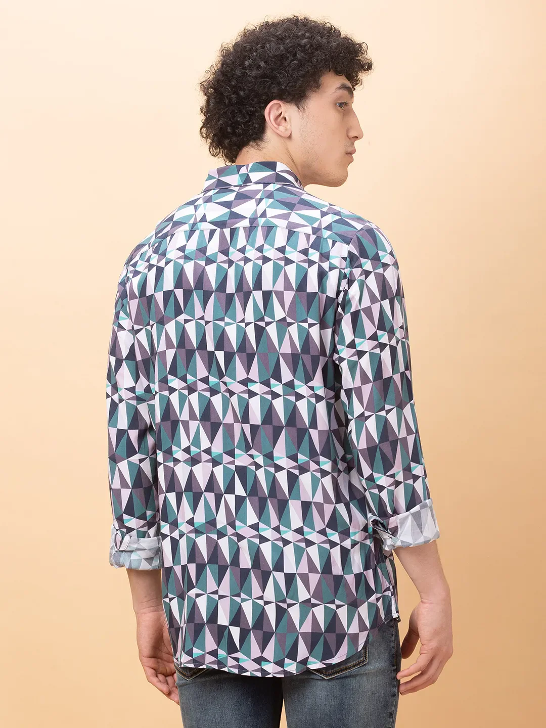 Emerald Slim Fit Regular Collar Men's Shirt by Being Human Clothing - Image 3