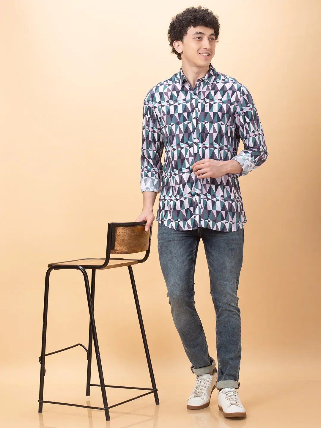 Emerald Slim Fit Regular Collar Men's Shirt by Being Human Clothing - Image 6