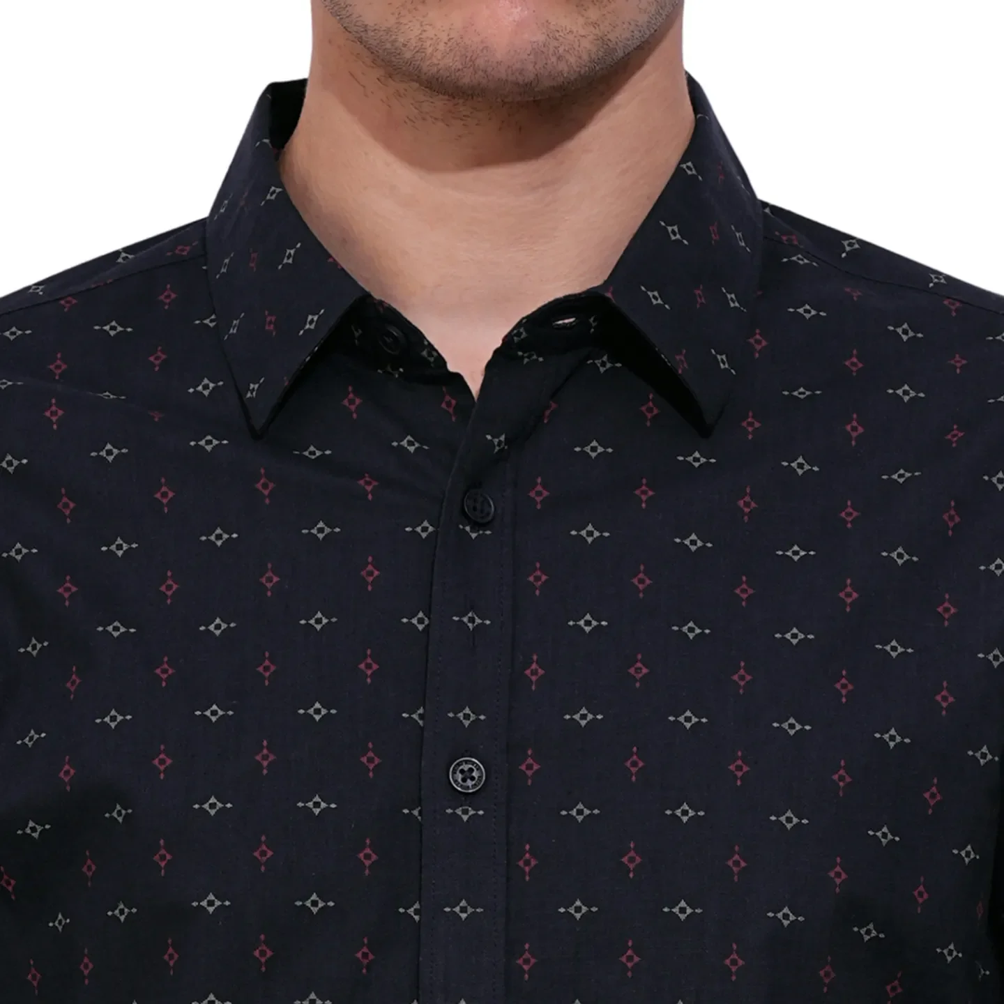 Navy Slim Fit Regular Collar Men's Shirt by Being Human Clothing - Image 5