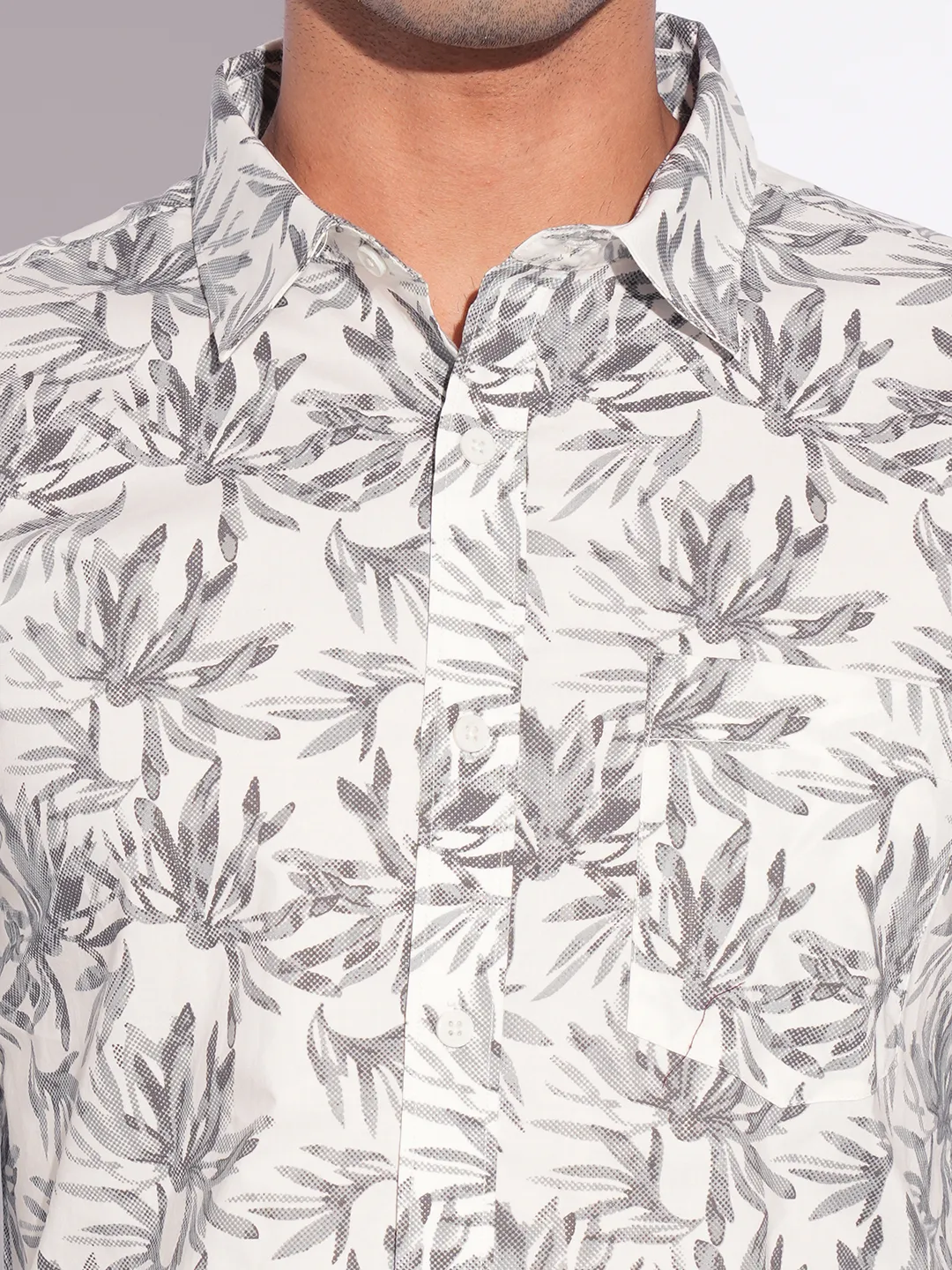 Grey Moderno Fit Regular Collar Long Sleeves Men's Shirt by Being Human Clothing - Image 5