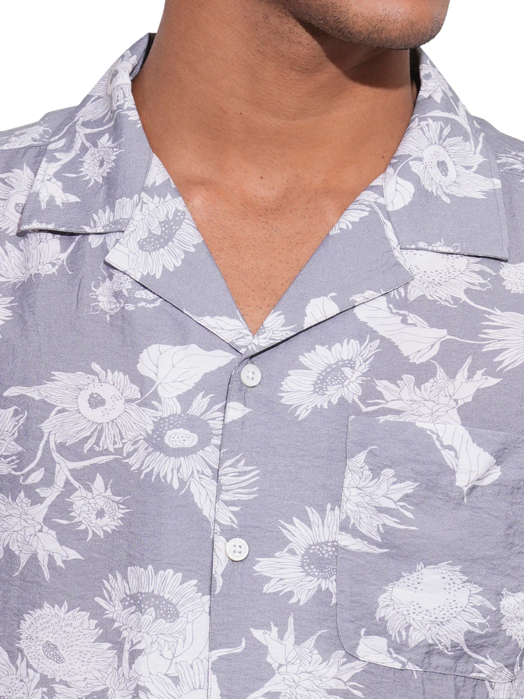 Grey Easy Fit Regular Collar Men's Shirt by Being Human Clothing - Image 4